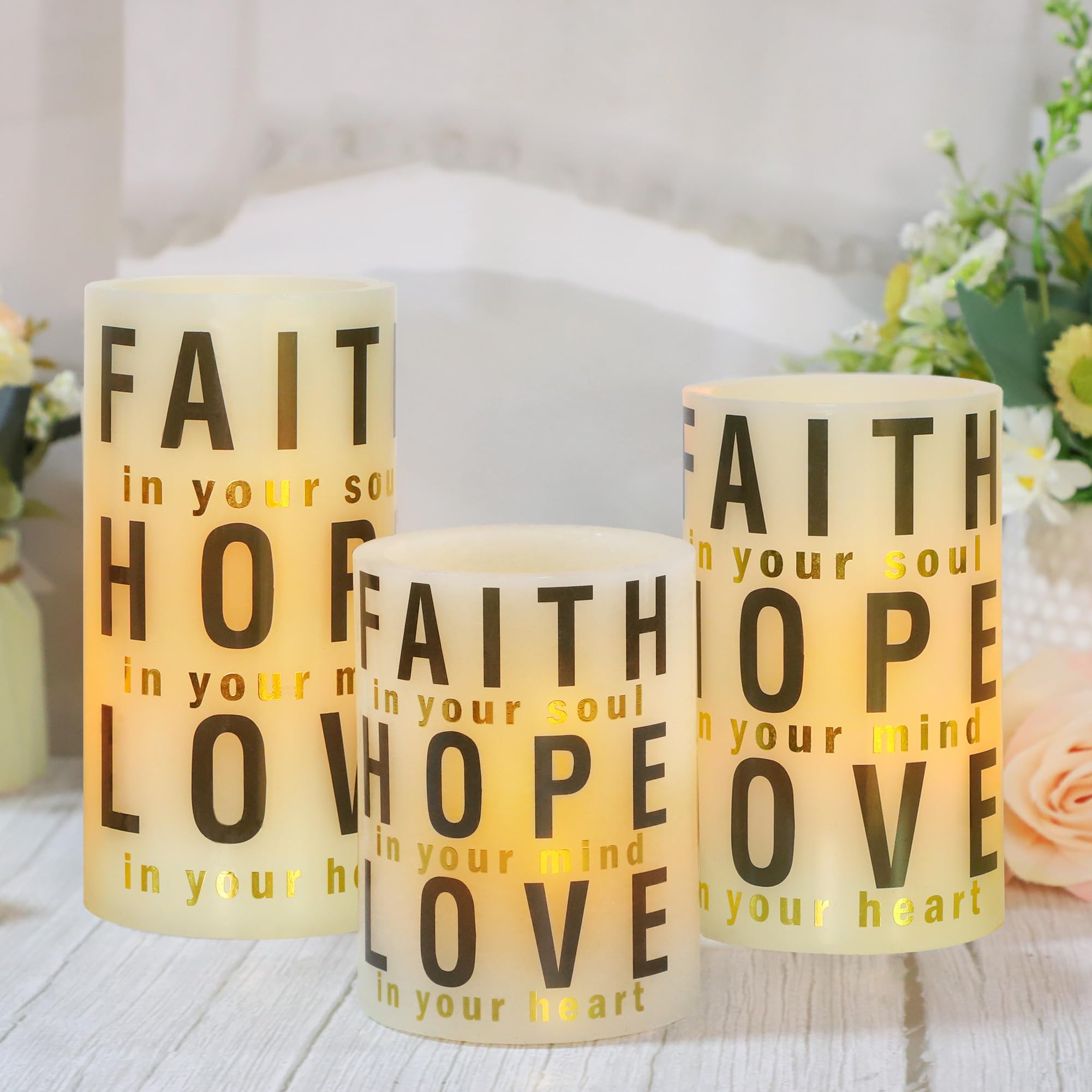 Silverstro Christmas Decor Flameless Candles With Remote Control   Real Wax Flickering Led Candles   Home Room Holiday Xmas Deco