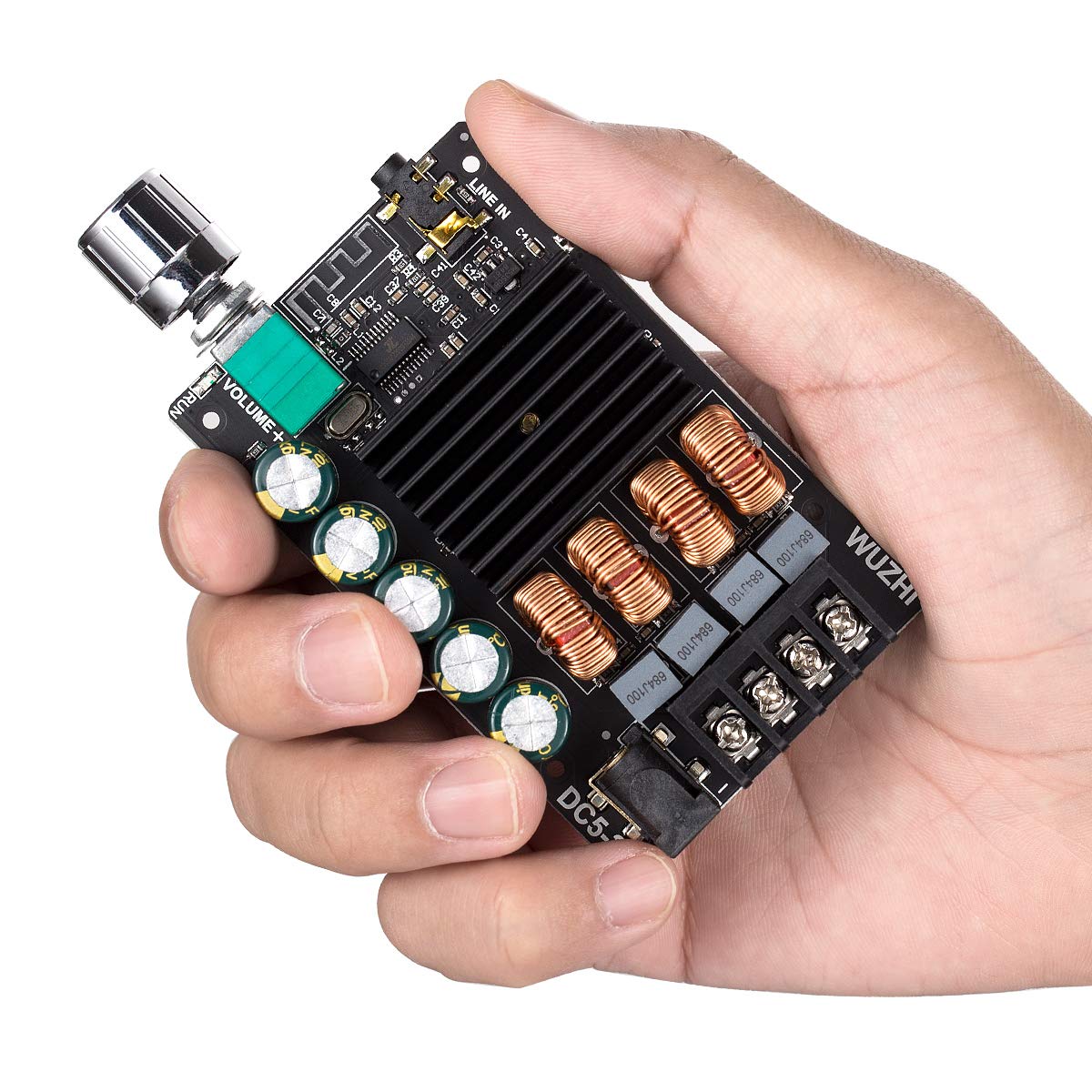 200W Bluetooth 5.0 Power Amplifier 2 Channel Hi Fi Stereo Audio Amp Home Desktop Car Speaker Dc8 24V