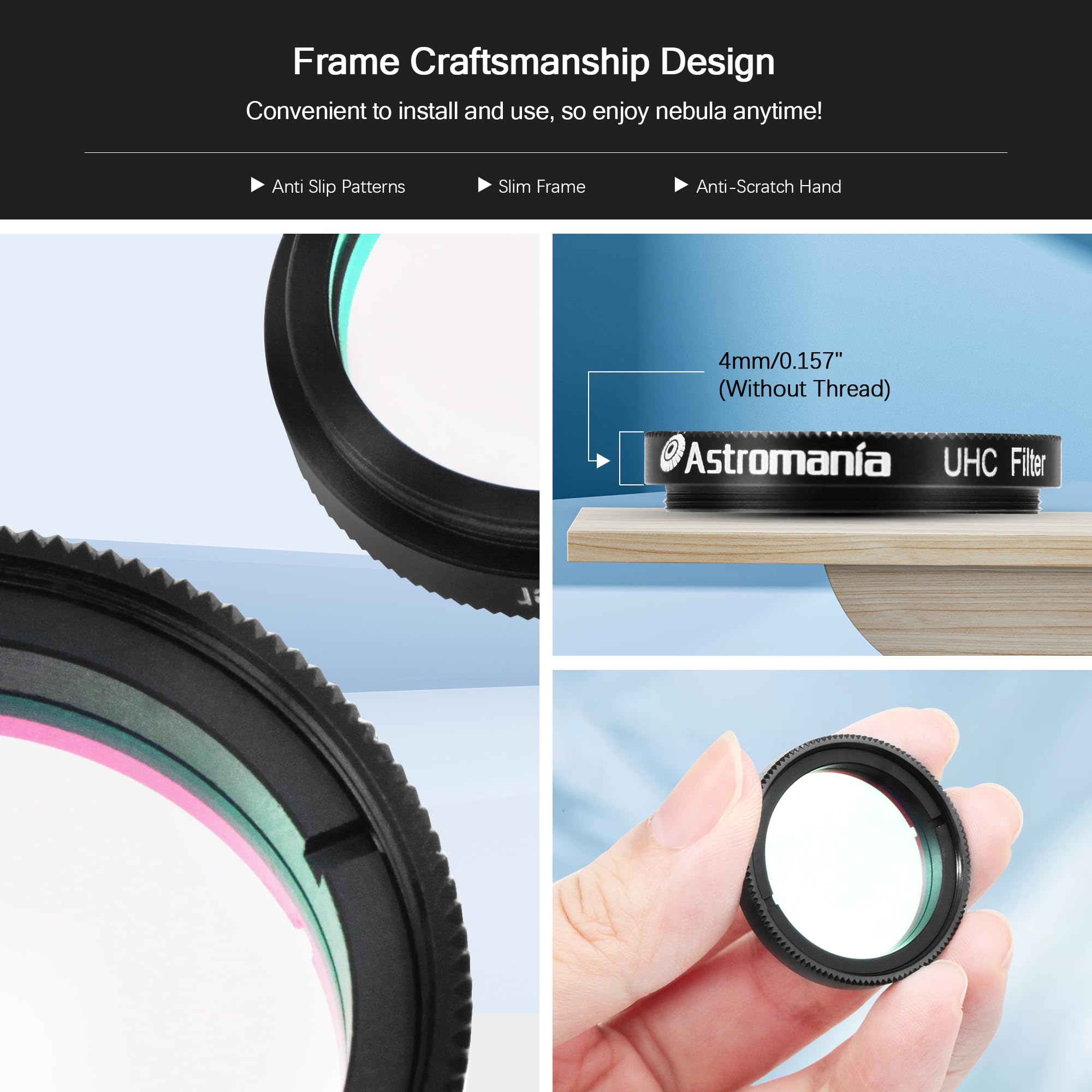 Astromania 1.25'' Uhc (Ultra High Contrast) Filter   Superb Views Of The Orion, Lagoon, Swan And Other Extended Nebulae