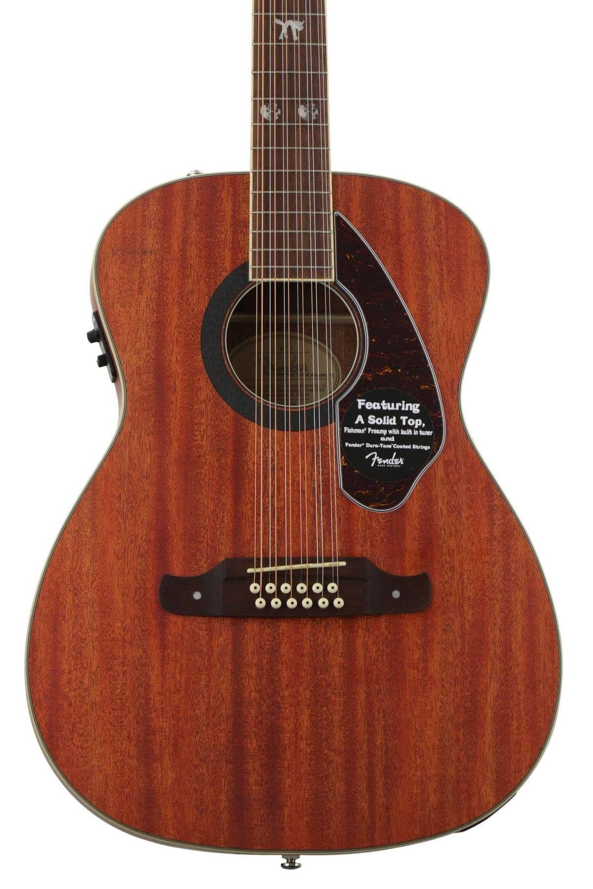 Fender Tim Armstrong Hellcat 12 String Concert Acoustic Guitar, With 2 Year Warranty, Natural, Walnut Fingerboard