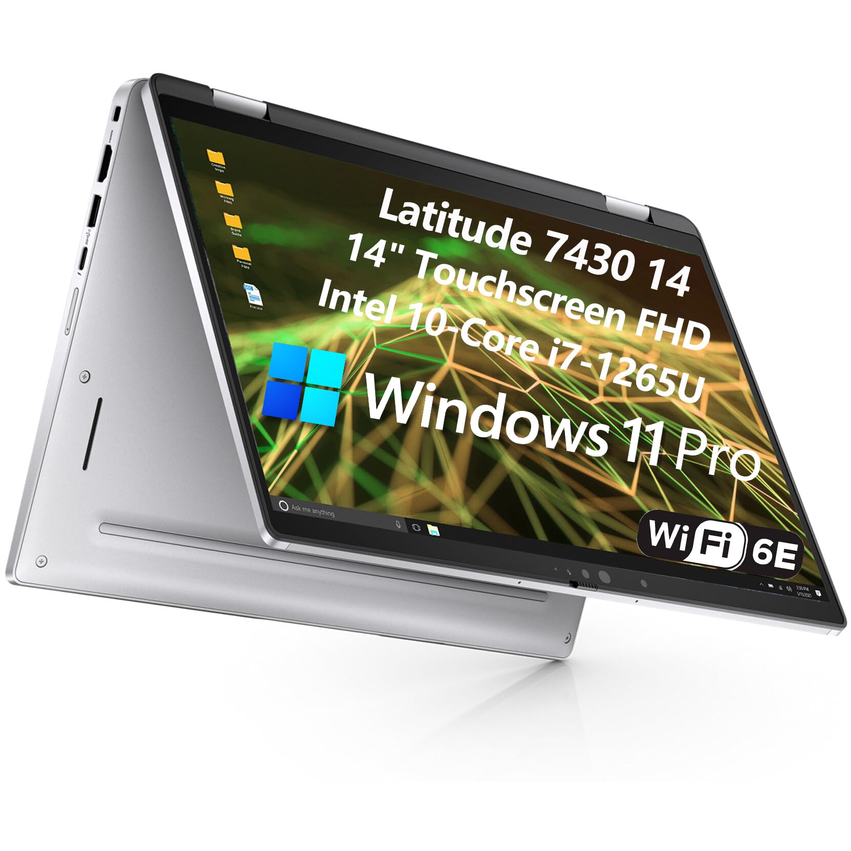 Dell Latitude 7430 14 Touchscreen FHD 2-in-1 Business Laptop Computer, Intel 10-Core i7-1265U, 16GB DDR4 RAM, 2TB PCIe SSD, WiFi