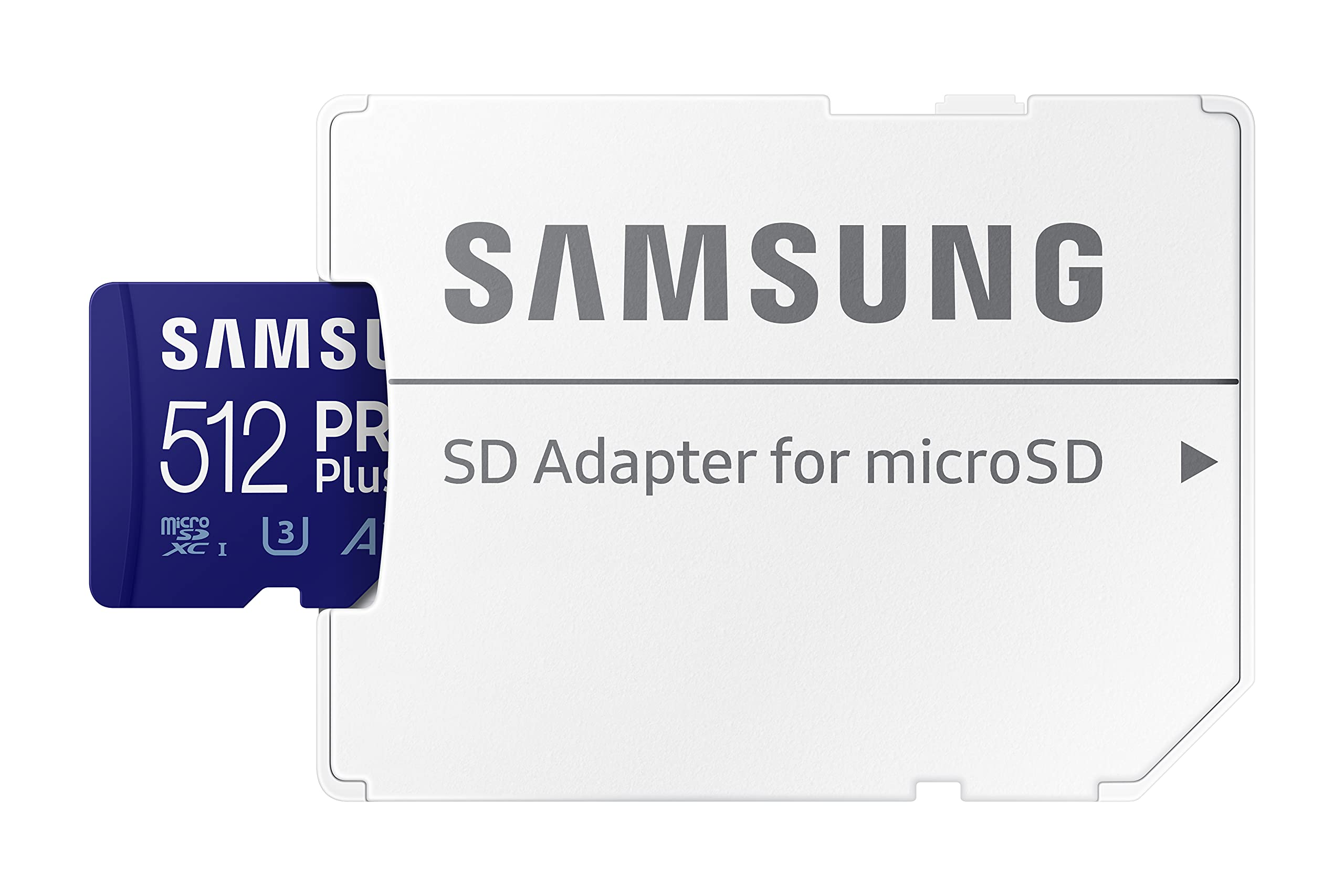 Samsung Pro Plus + Adapter 512Gb Microsdxc Up To 160Mb/S Uhs I, U3, A2, V30, Full Hd & 4K Uhd Memory Card For Android Smartphone