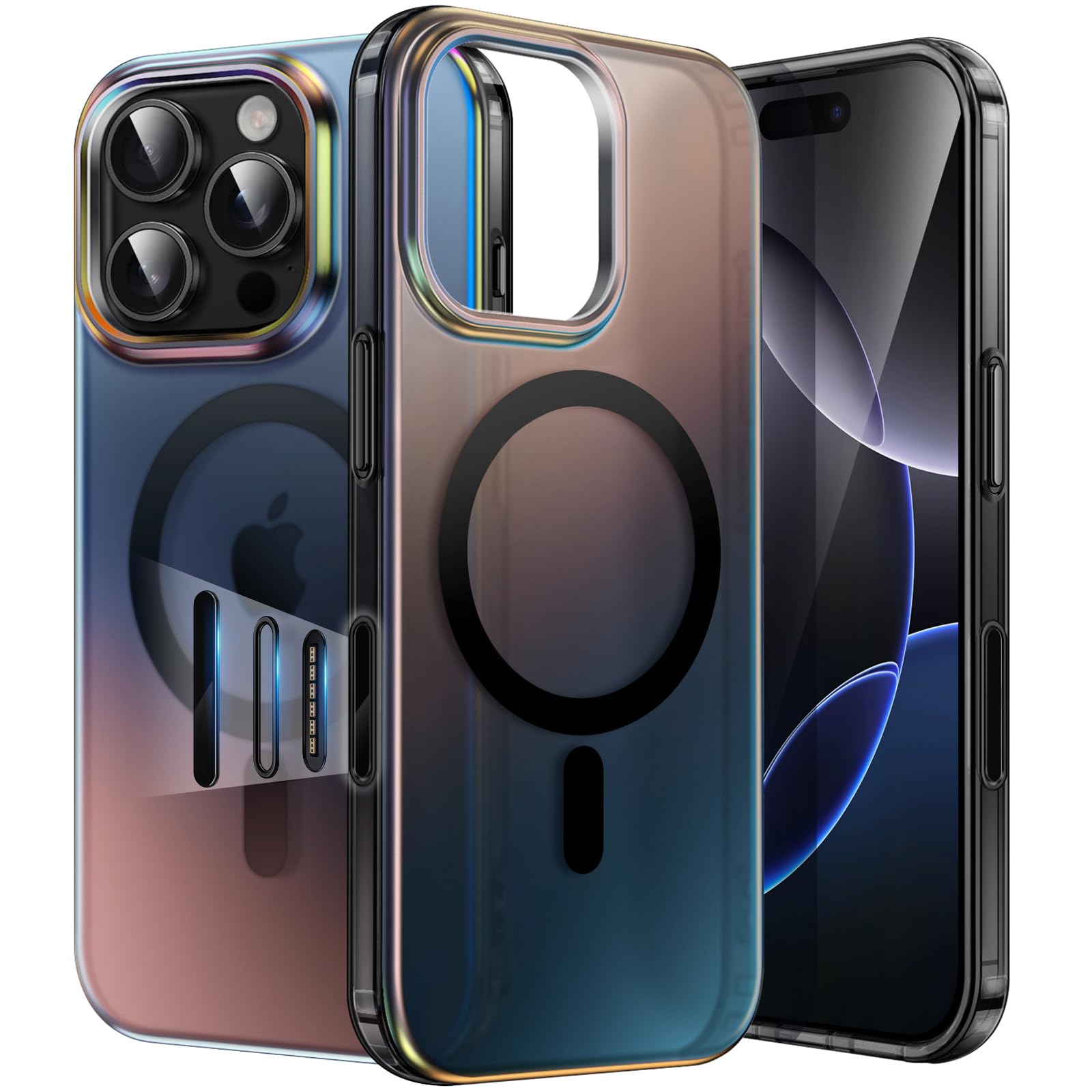 JETech Iridescent Case for iPhone 16 Pro Max 6.9-Inch with Camera Control Capture Button, Compatible with MagSafe, Cute Unique a
