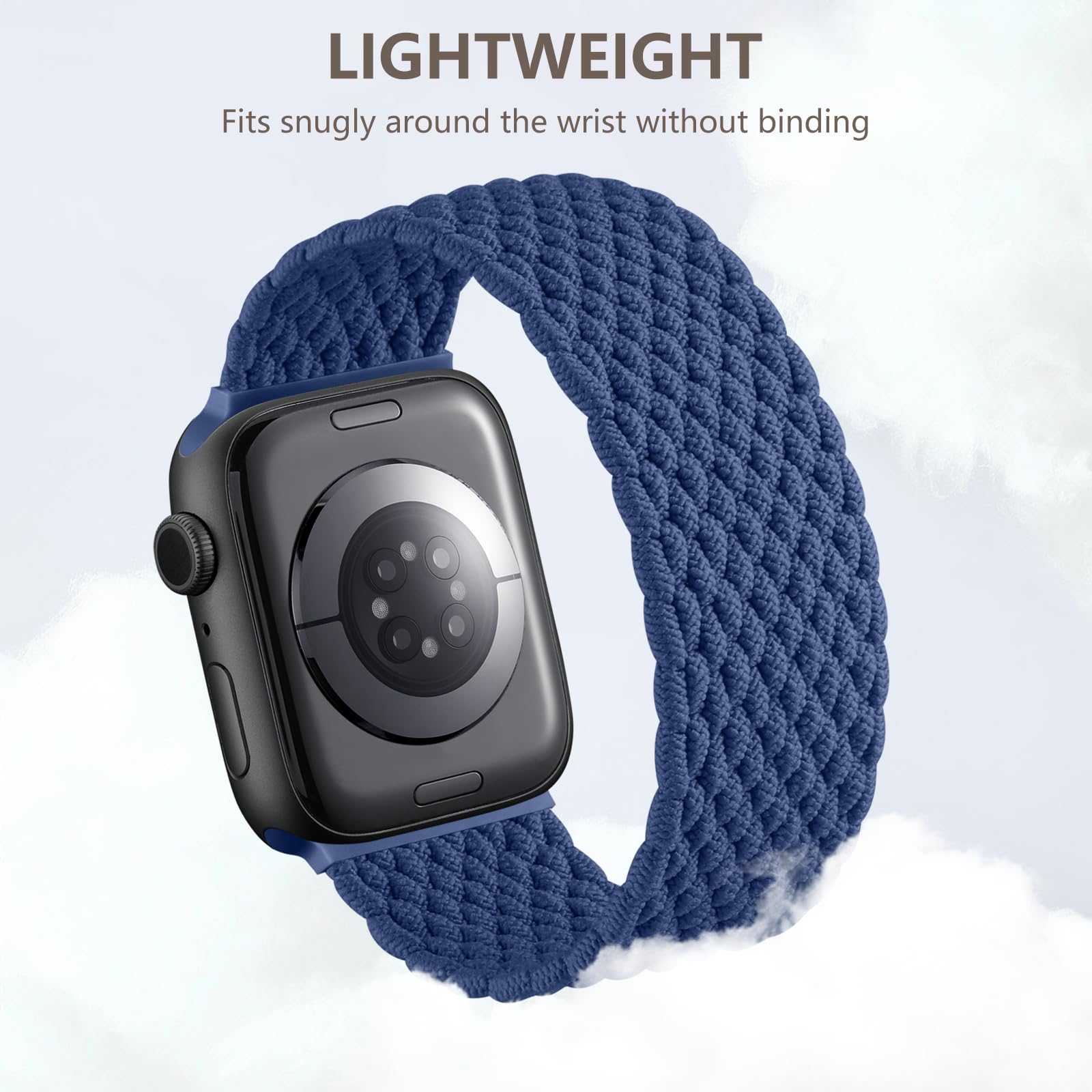 Zedoli Braided Solo Loop Compatible With Apple Watch Band 38Mm 40Mm 41Mm 42Mm 44Mm 45Mm 49Mm For Women Men,Stretchy Nylon Sport