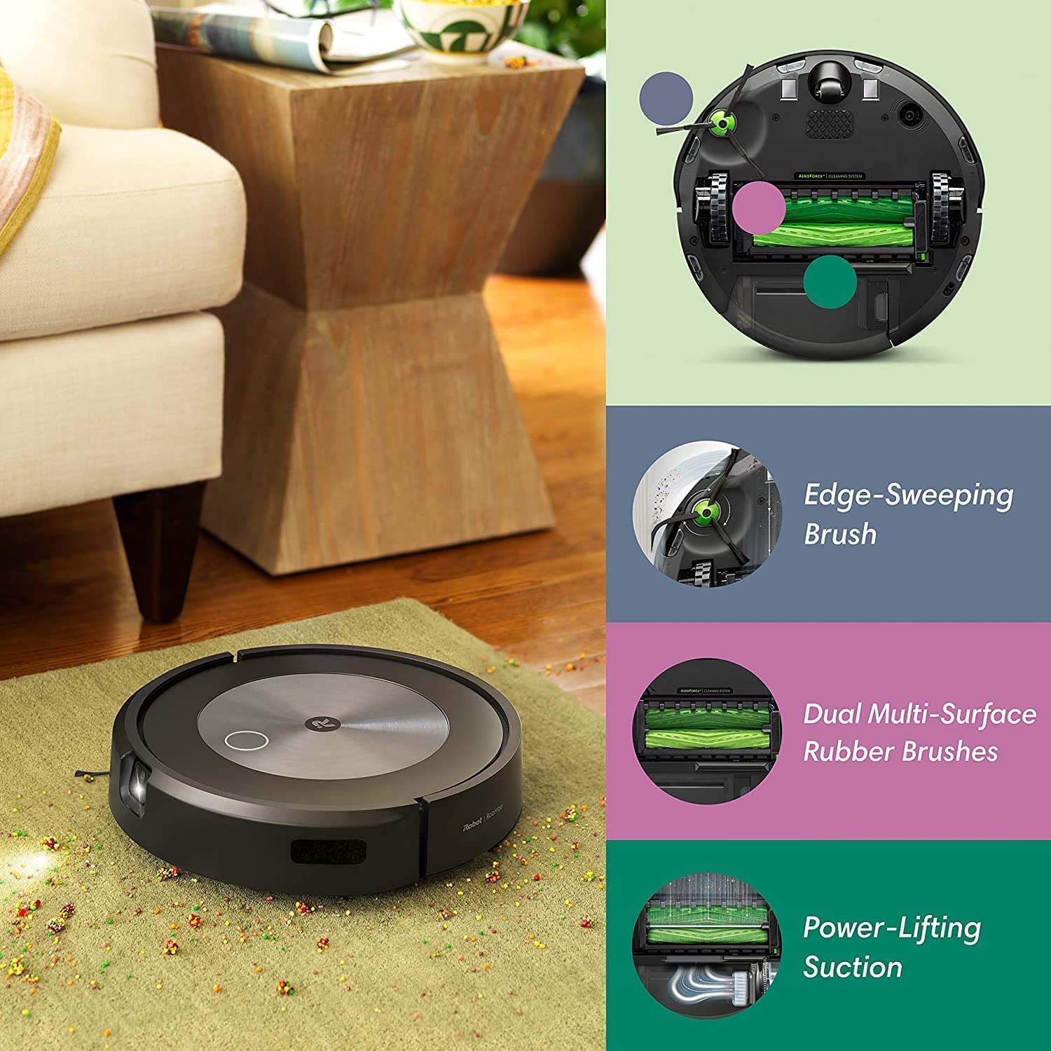 Irobot Roomba J7+ (7550) Robot Vacuum Bundle With Automatic Dirt Disposal   Wi Fi Connected, Smart Mapping, Ideal For Pet Hair (