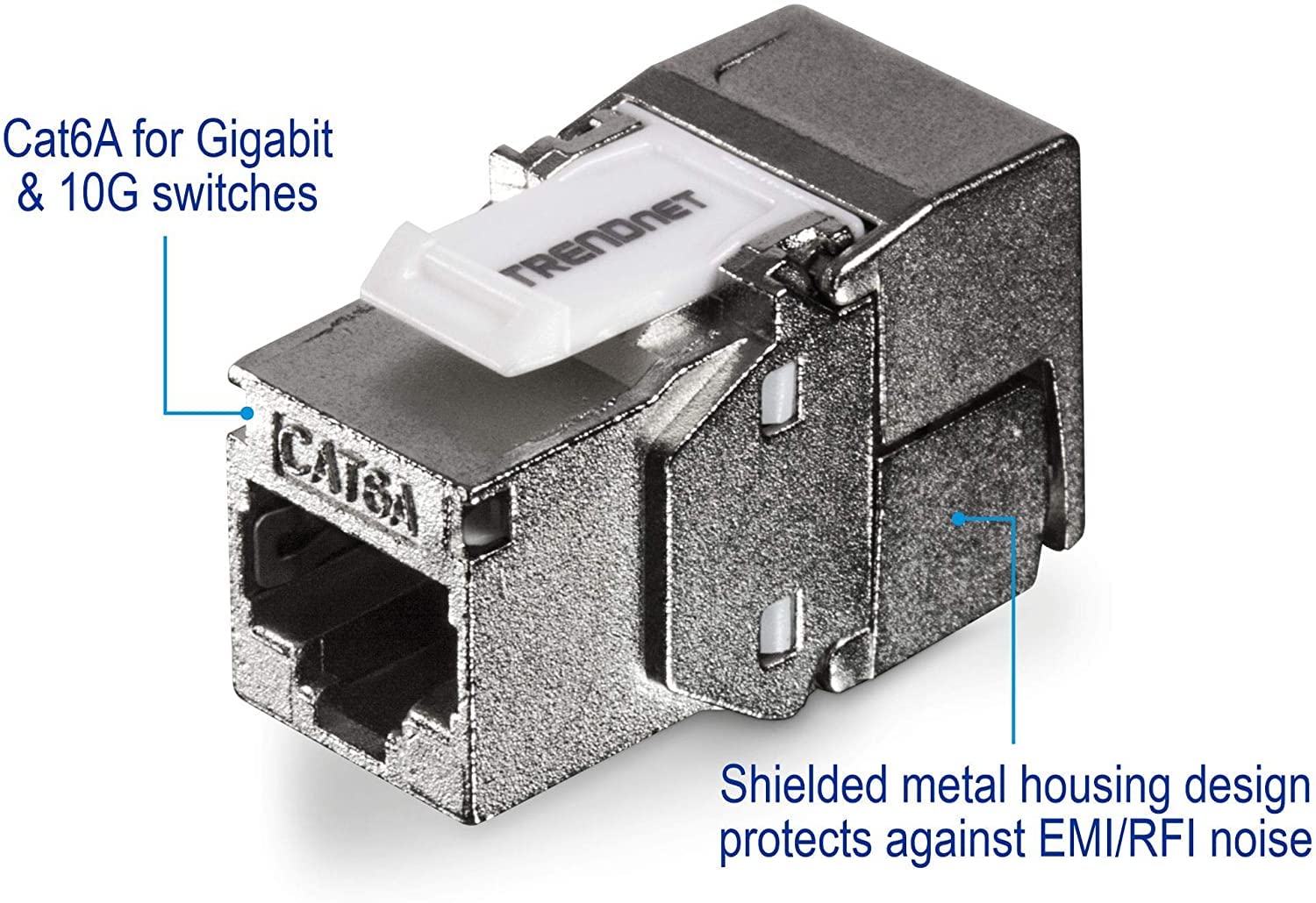 Trendnet Shielded Cat6A Rj45 Keystone Jack 6 Pack Bundle, Use With The Tc Kp24S Shielded Blank Keystone Patch Panel (Sold Separa
