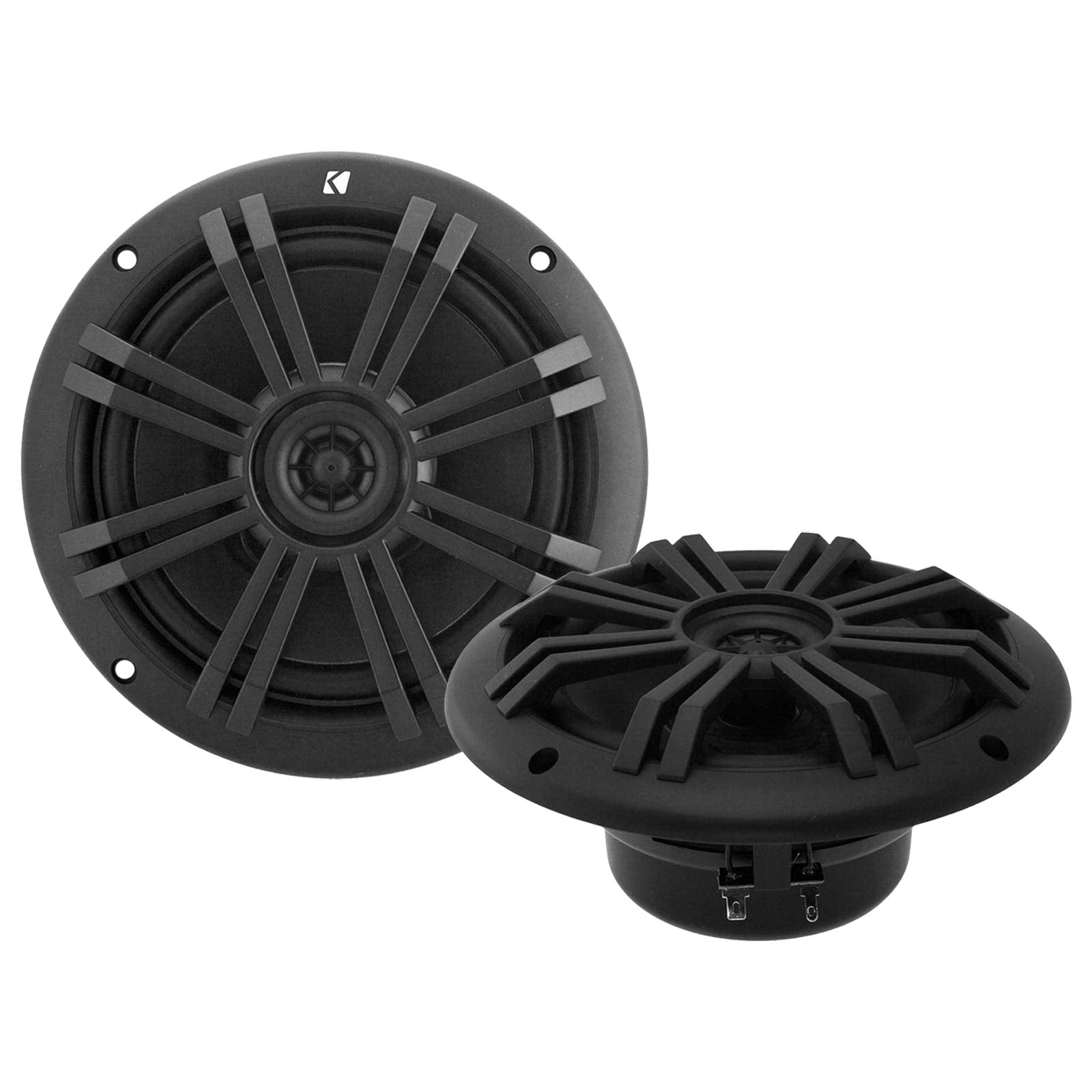 Kicker Black Oem Replacement Marine 6.5'' 4 Ohm Coaxial Speakers