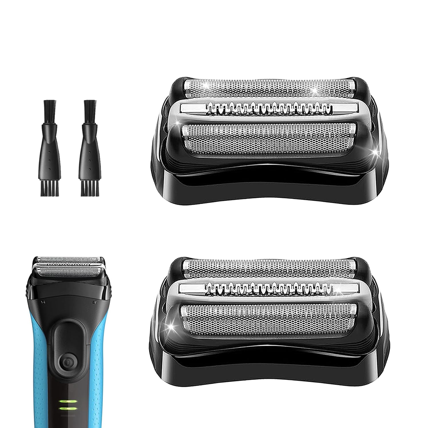 32B 2Pcs, Series 3 32B Electric Shaver Replacement Head Compatible, 32B Replacement Electric Shaver Heads For Men Razor Shaving