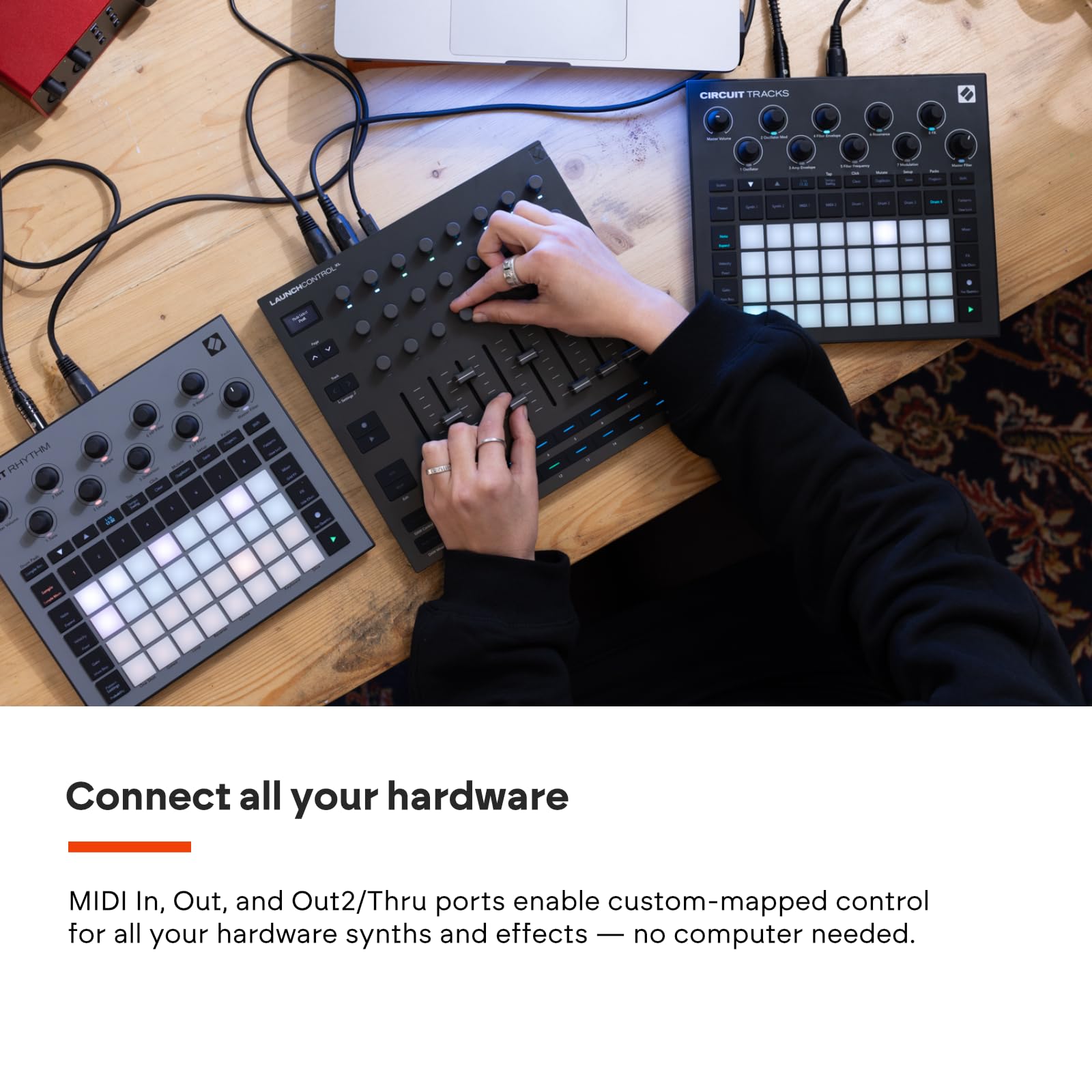 Novation Launch Control Xl 3 - Usb Powered, Midi Control Surface And Mixer For Daw And Hardware Integration With 8 Faders, 24 En