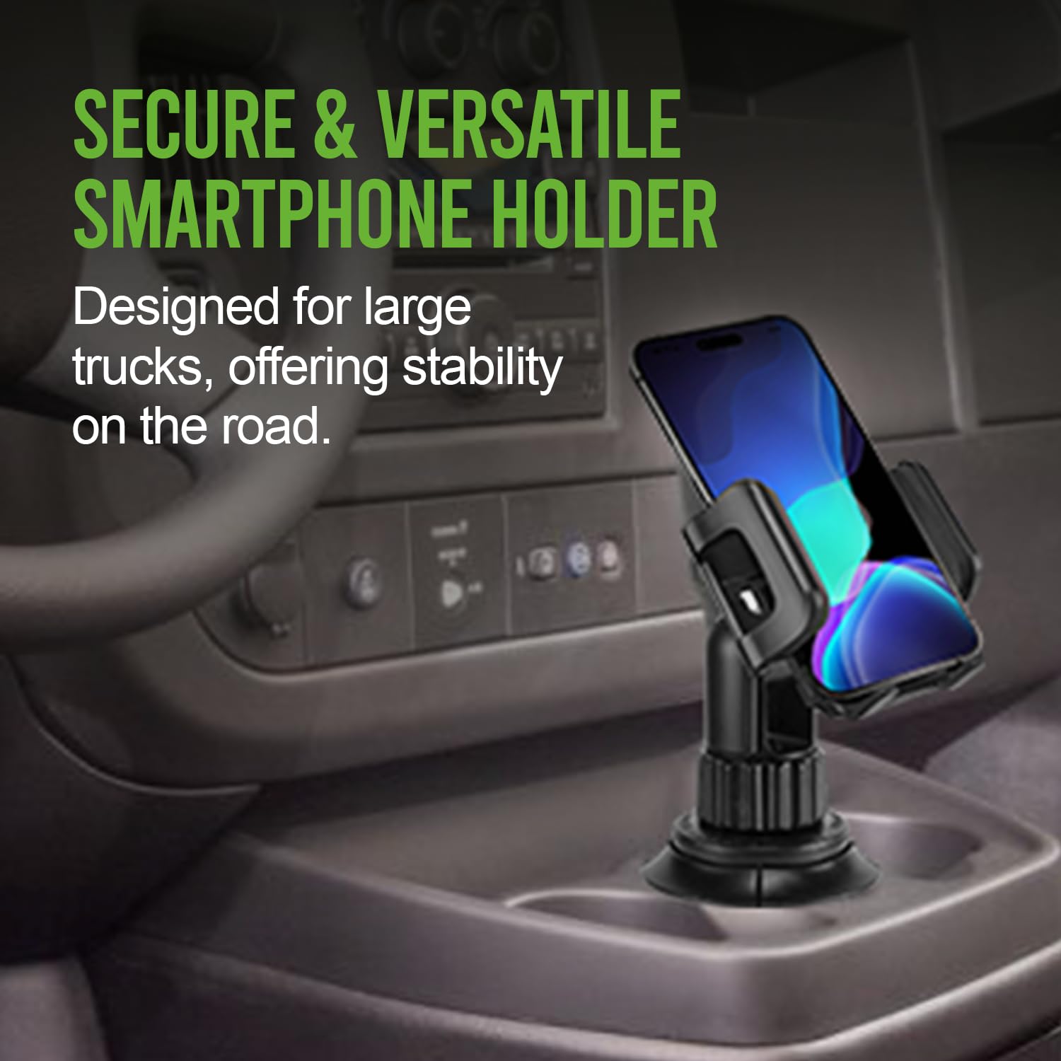 Car Cup Holder Phone Mount, Phone Holder Mount Cradle Universal Adjustable Compatible For Apple Iphone, Samsung Galaxy, Moto, Go