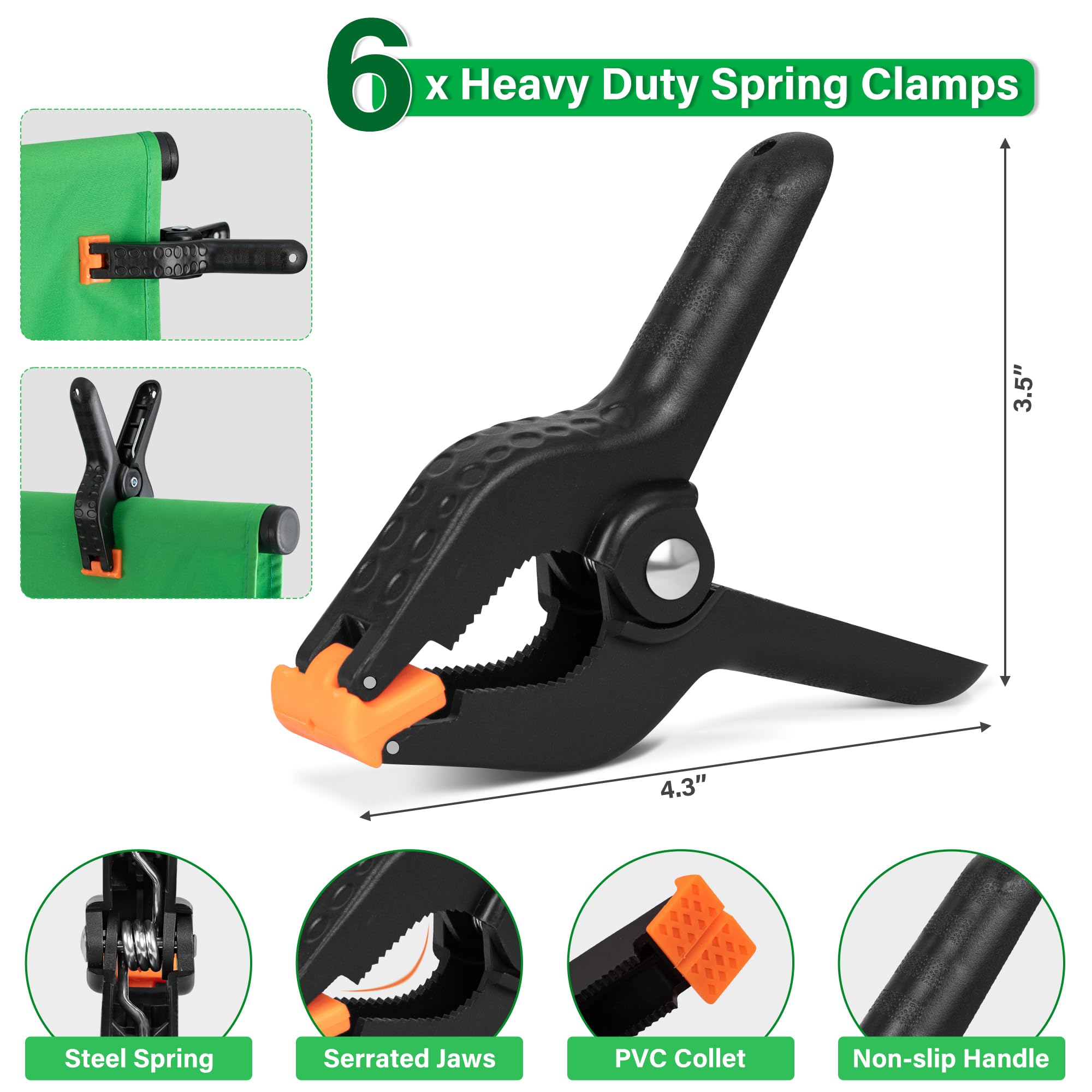 Green Screen Backdrop Kit 6.5X5Ft,Portable Greenscreen Background With Stand,Adjustable T Shape Photo Backdrop Stand For Photogr