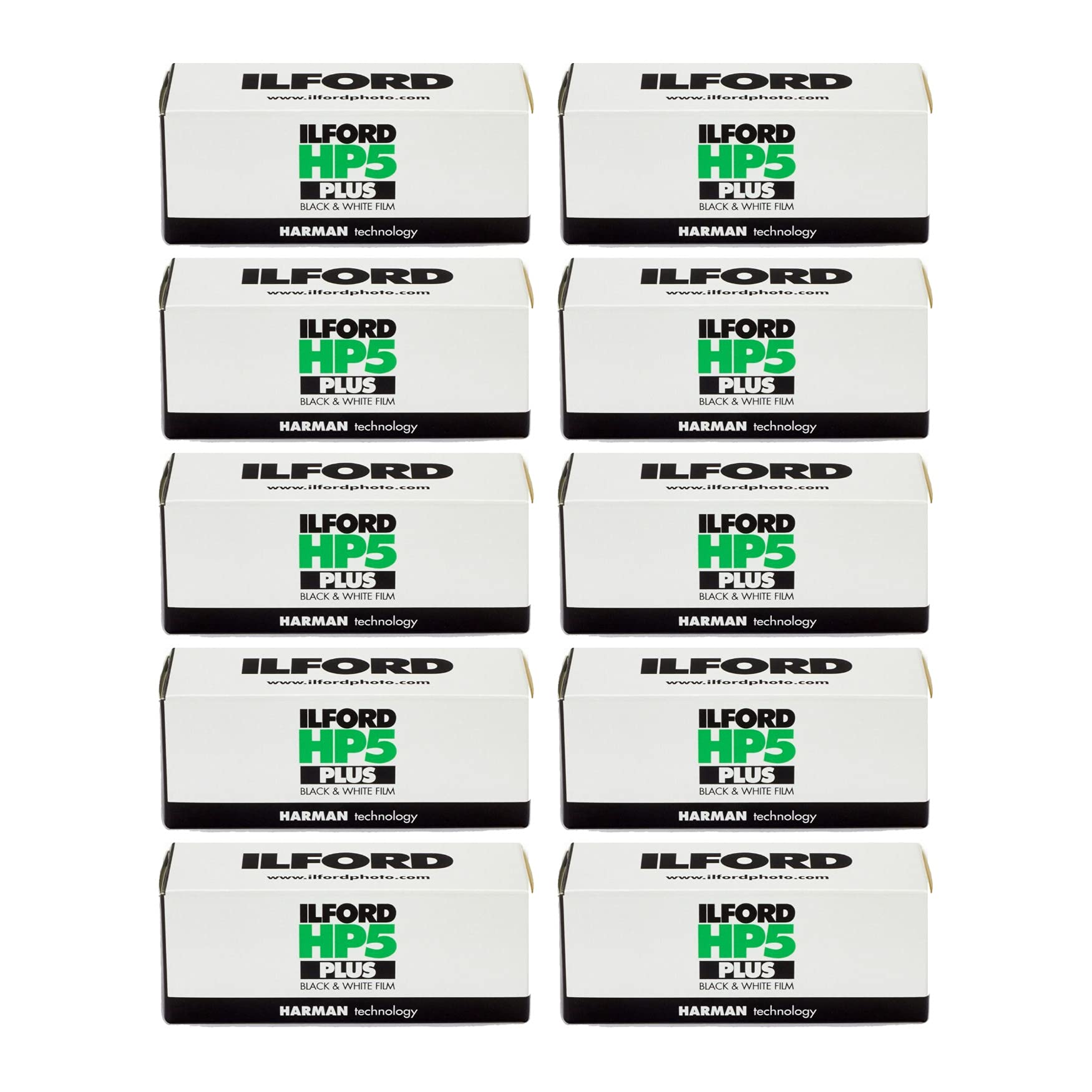 10 Rolls Ilford Hp5 400 120 Film