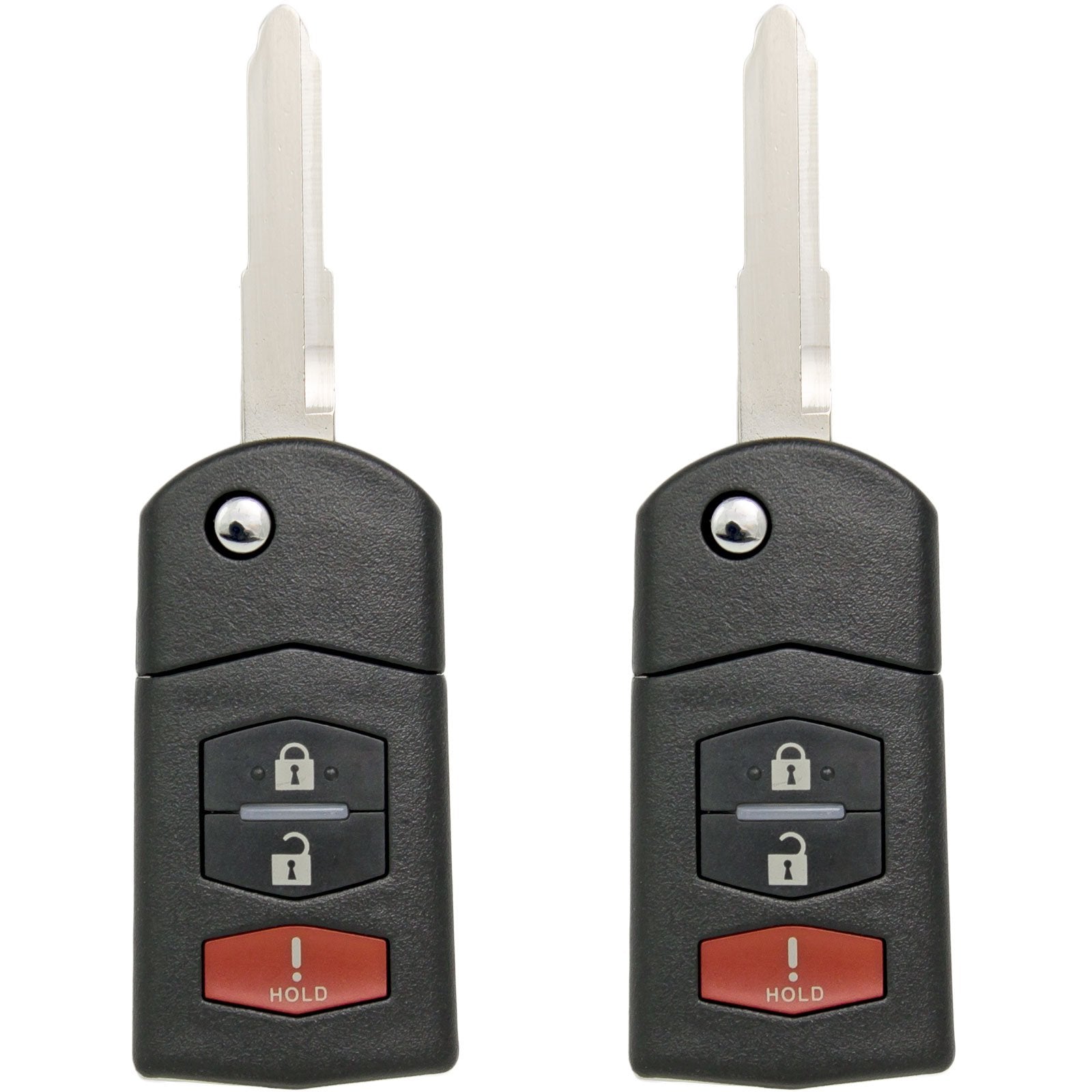 Keyless2Go Replacement For New Keyless Entry 3 Button Remote Flip Key Fob For Select Mazda 5 2 3 Cx 7 Cx 9 Modela That Use Bgbx1