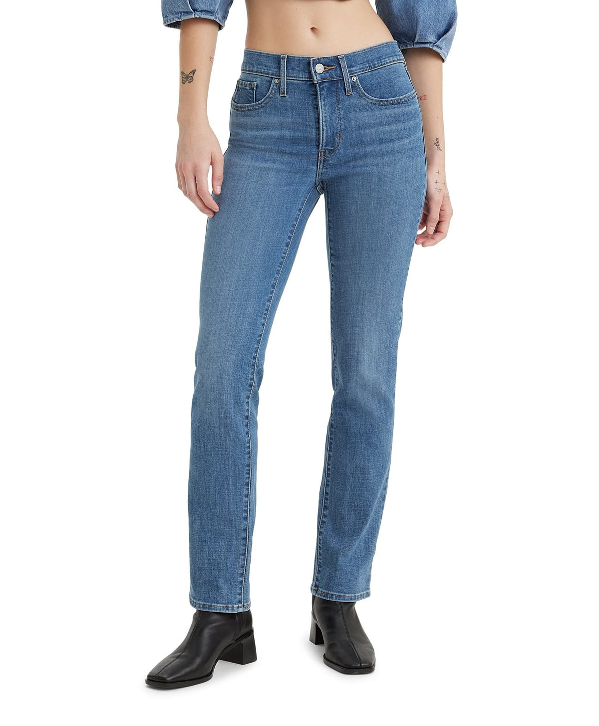 Levis Womens 314 Shaping Straight Jeans, (New) Lapis Bare, 29