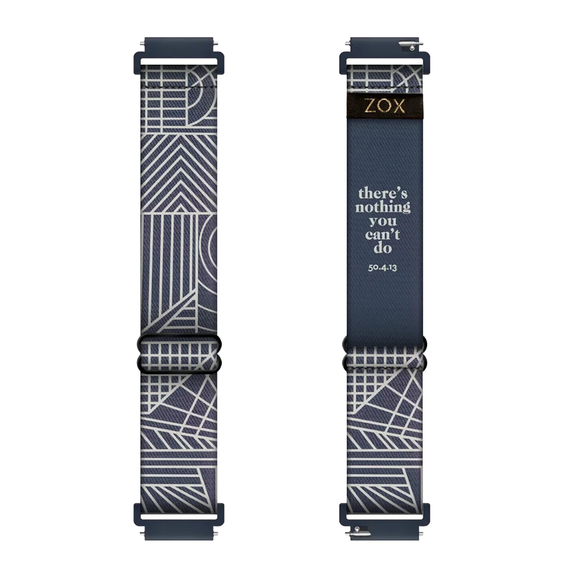 Zox Android Smart Watch Band - There'S Nothing You Can'T Do | Soft, Adjustable Elastic Band With Motivational Affirmations And B