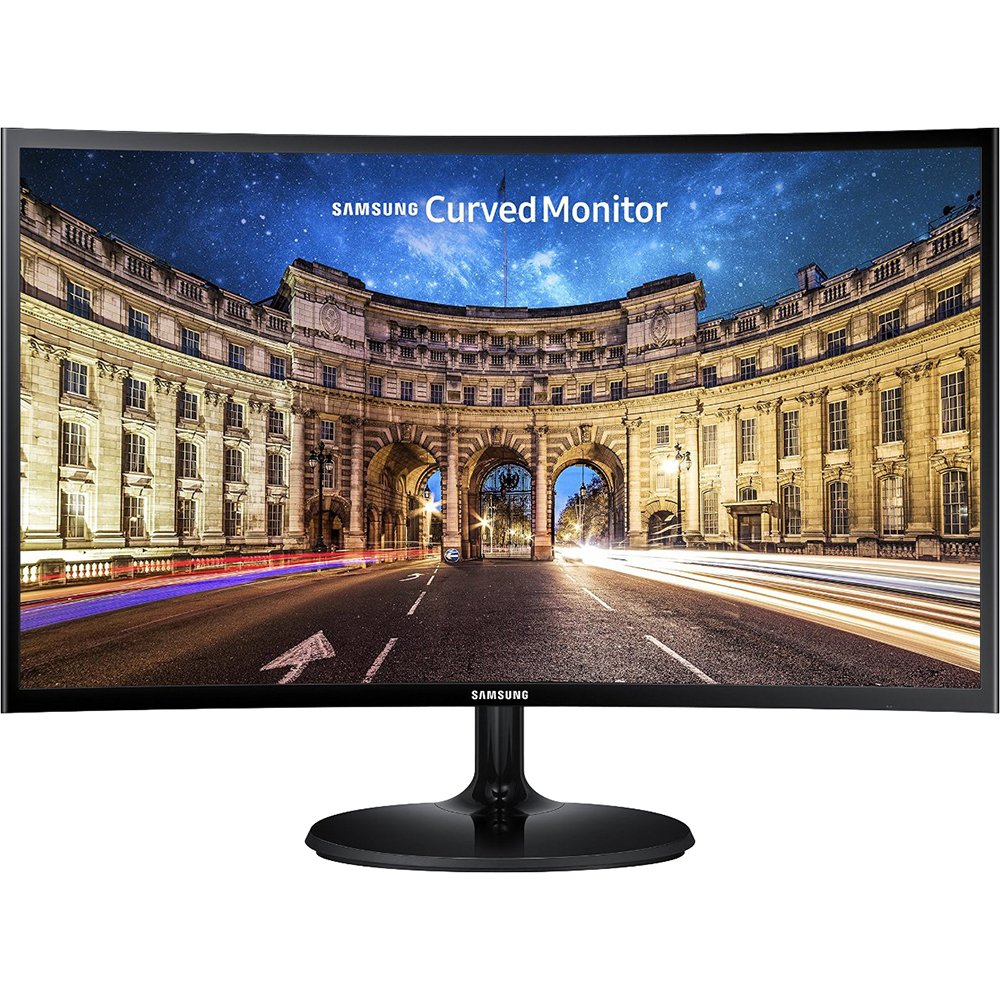 Samsung Lc24F390Fhnxza 24 Inch Curved Led Fhd 1080P Gaming Monitor (Super Slim Design), 60Hz Refresh Rate W/Amd Freesync Game Mo