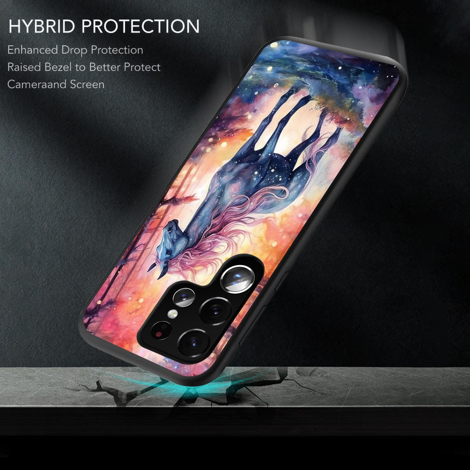 Dsrgrgfdj Designed For Galaxy S24 Ultra Case 6.8 Inch,Ultra-Thin Silicone Anti-Scratch And Shock-Proof Bumper Cover - Horse