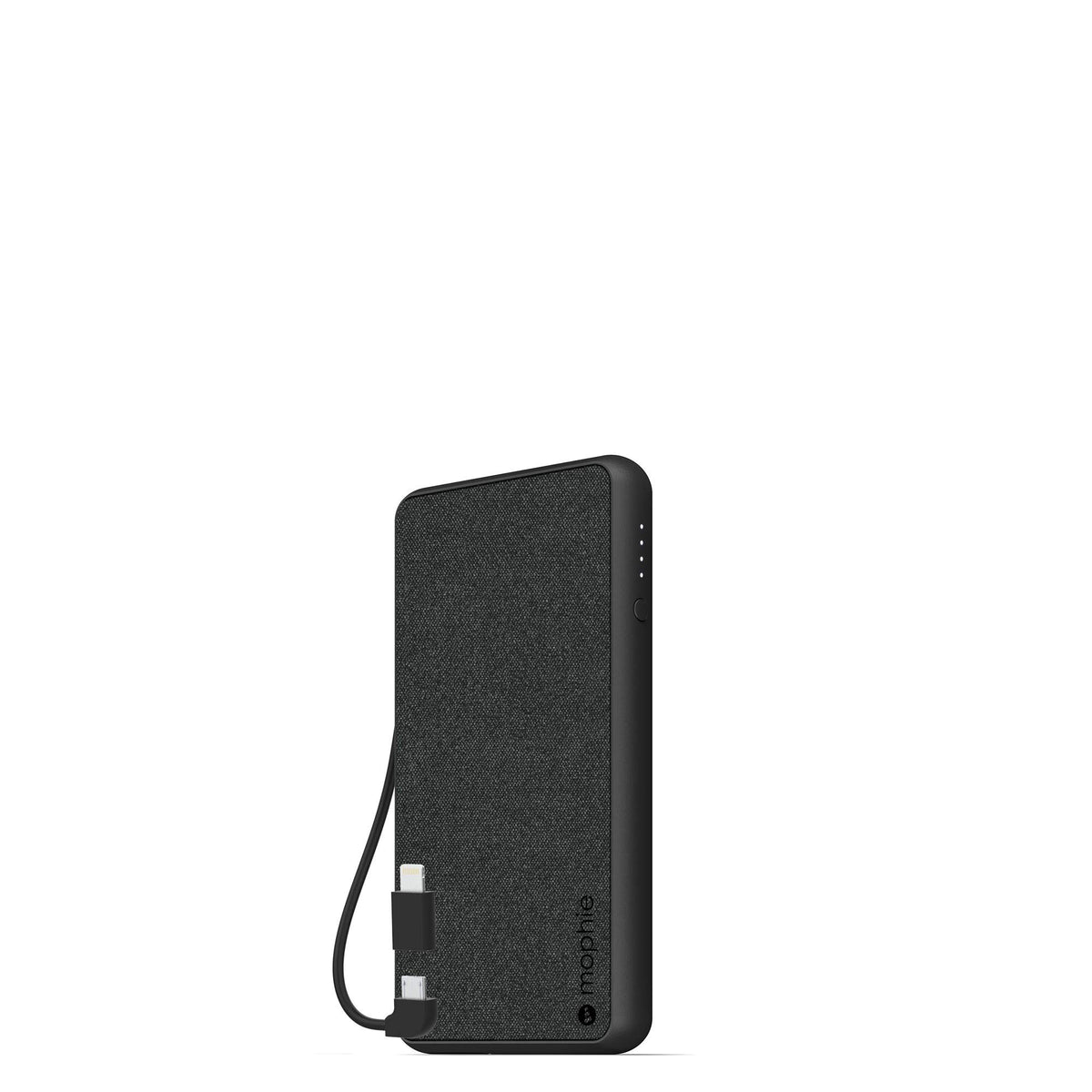 Mophie Powerstation Plus (6,000Mah)   Built In Micro Usb And Lightning Cables   Black (401101662)