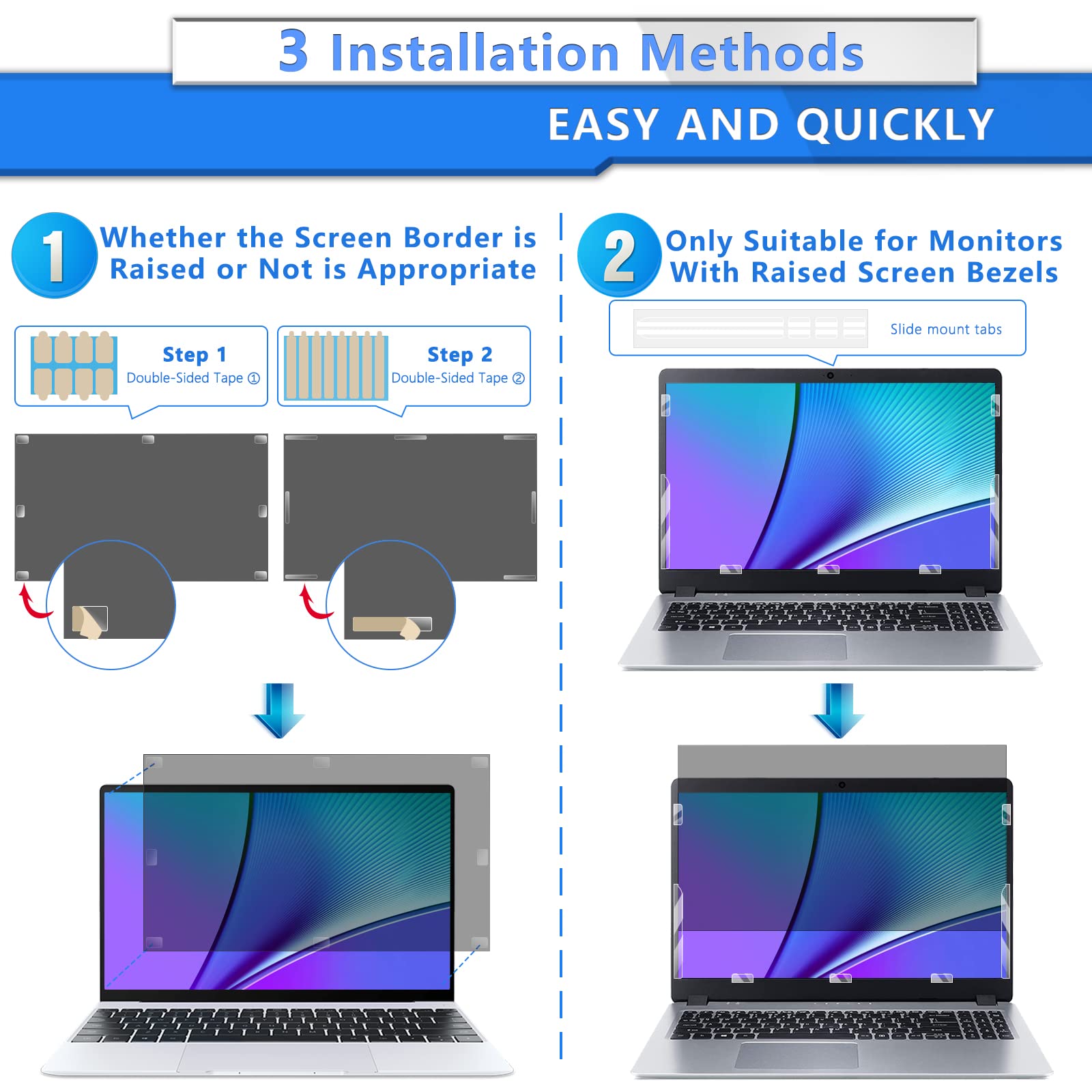 Zoegaa Laptop Privacy Screen 14 Inch, Privacy Screen 16 10 Compatible With Lenovo/Hp/Envy/Dell/Acer/Asus/Thinkpad,16:10 Aspect R