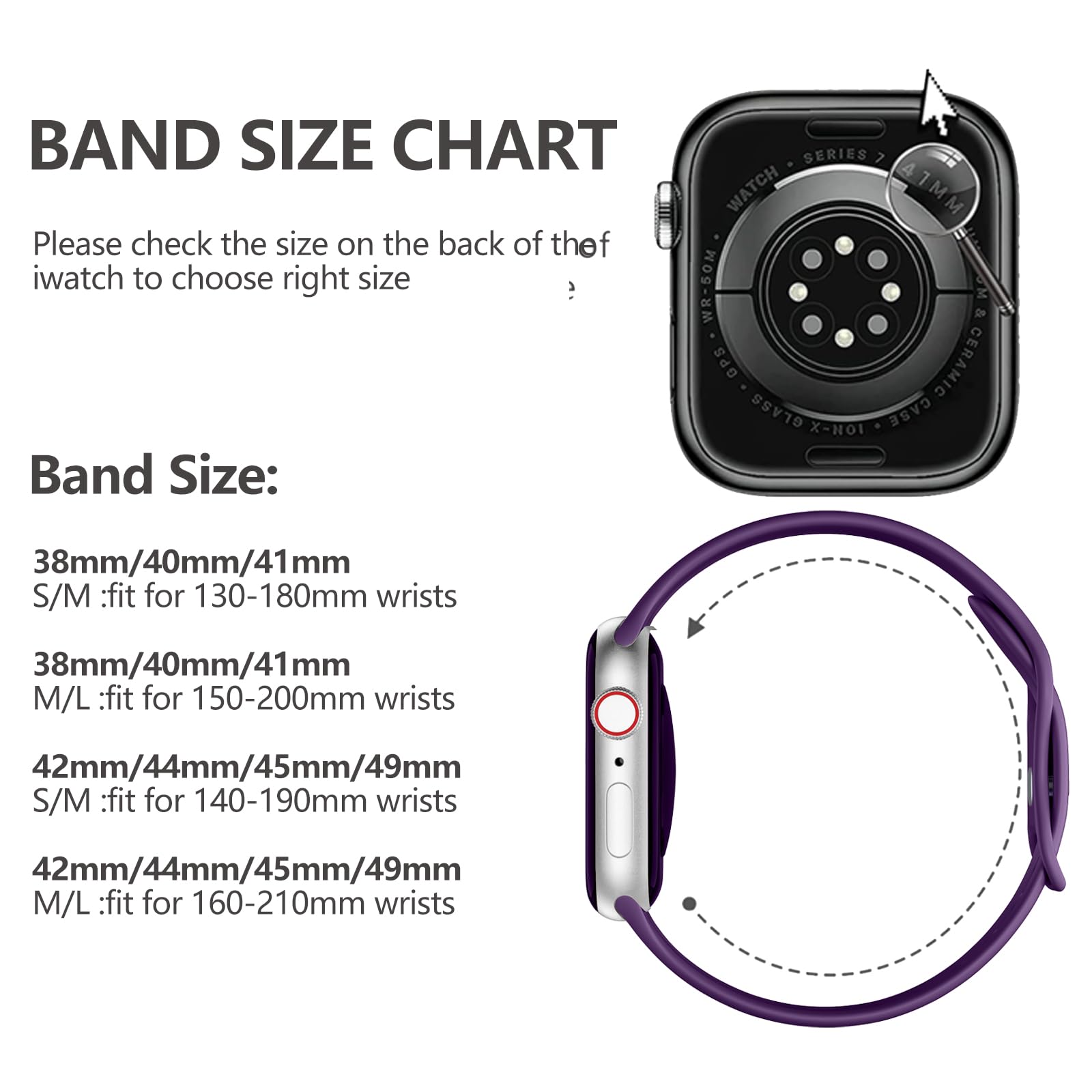 Daqin Sport Band Compatible With Apple Watch Band 40Mm 38Mm 41Mm 42Mm 44Mm 45Mm 46Mm 49Mm For Women Men, Soft Silicone Waterproo