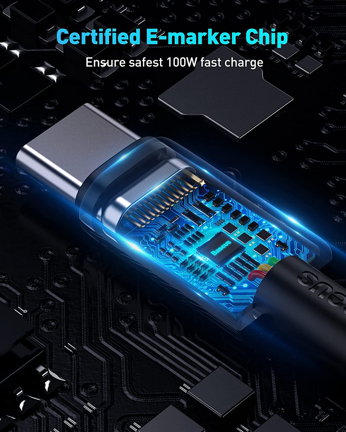 Baseus Usb C Cable, 100W Pd 5A Qc 4.0 Fast Charging Usb C To Usb C Cable, Zinc Alloy Nylon Braided Usb Type C Charger Cable For Iphone 16 15 Pro Plus Pro Max, Macbook, Ipad Pro, Samsung S23/S22 (10Ft)