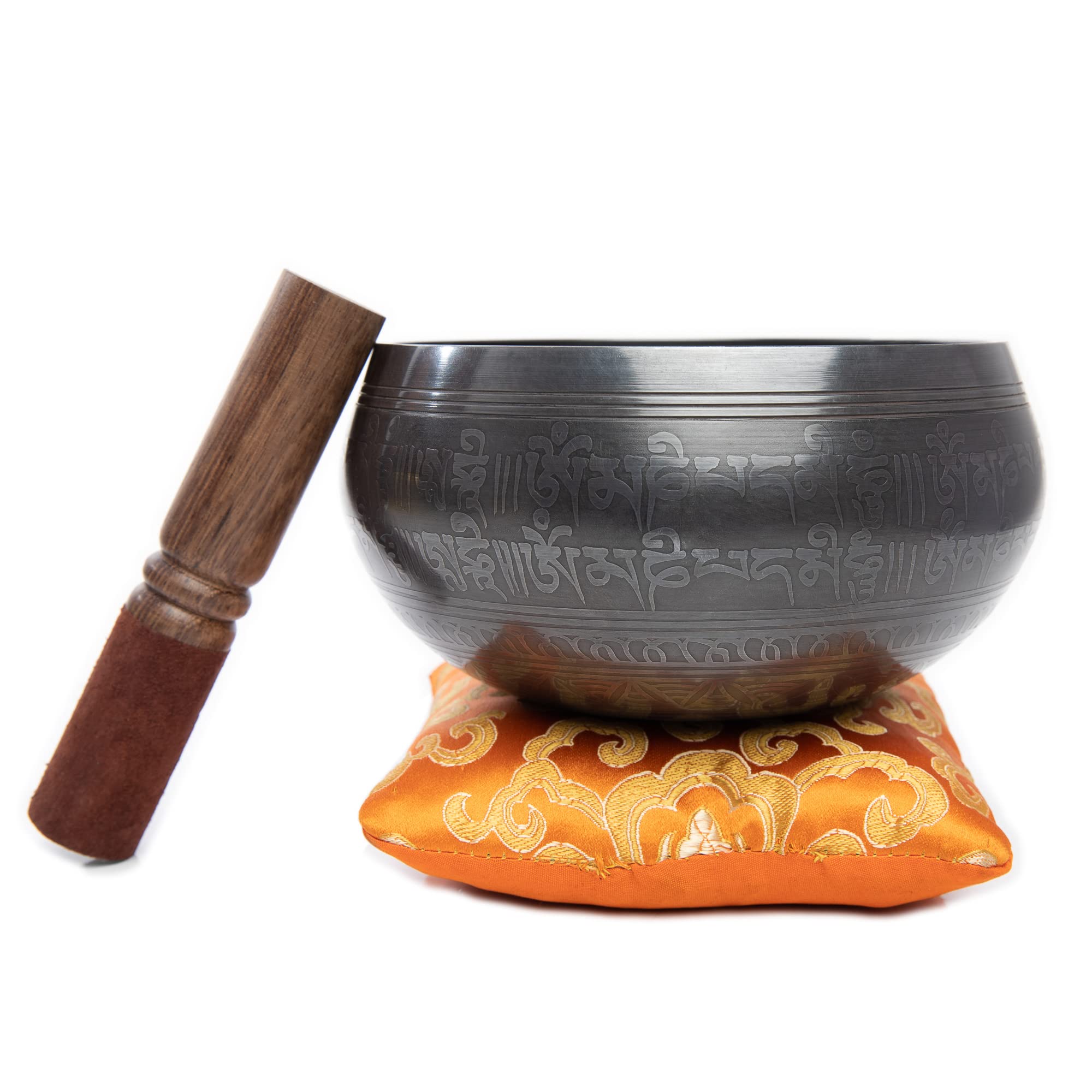 Tibetan Singing Bowl Set   Easy To Play Authentic Handcrafted For Meditation Sound Chakra Yoga Healing 4 Inches By Himalayan Baz