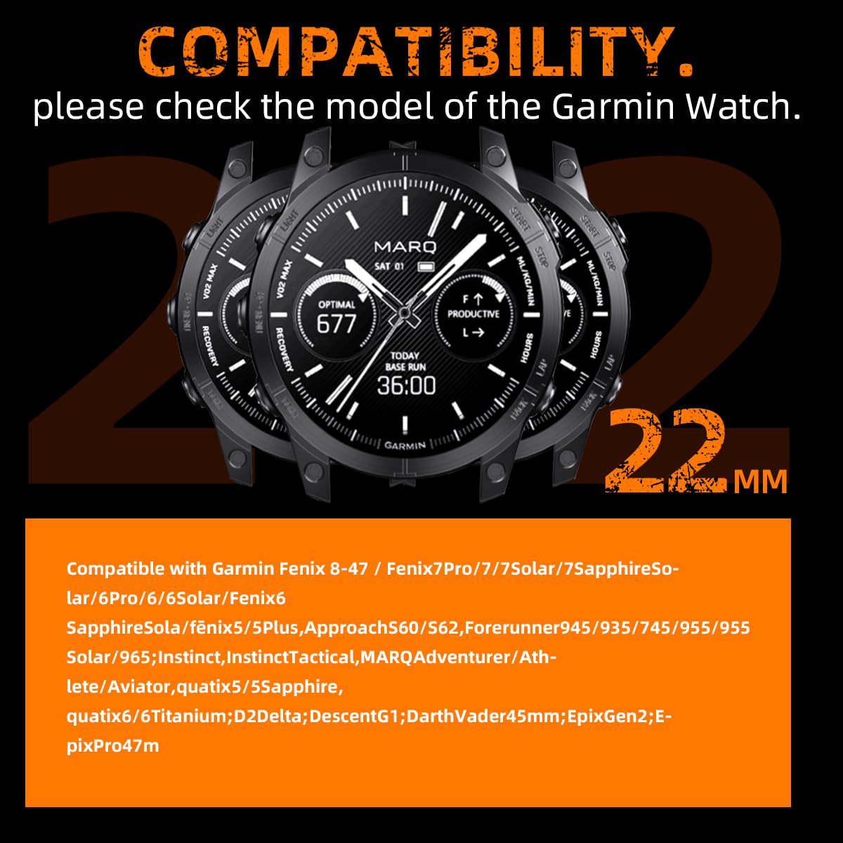 Strong Magnetic Sport Bands 26Mm Compatible For Garmin Fenix 8 51Mm/Fenix 7X / Fenix 6X / Fenix 5X/Enduro 2, Quick Fit 22Mm Sili