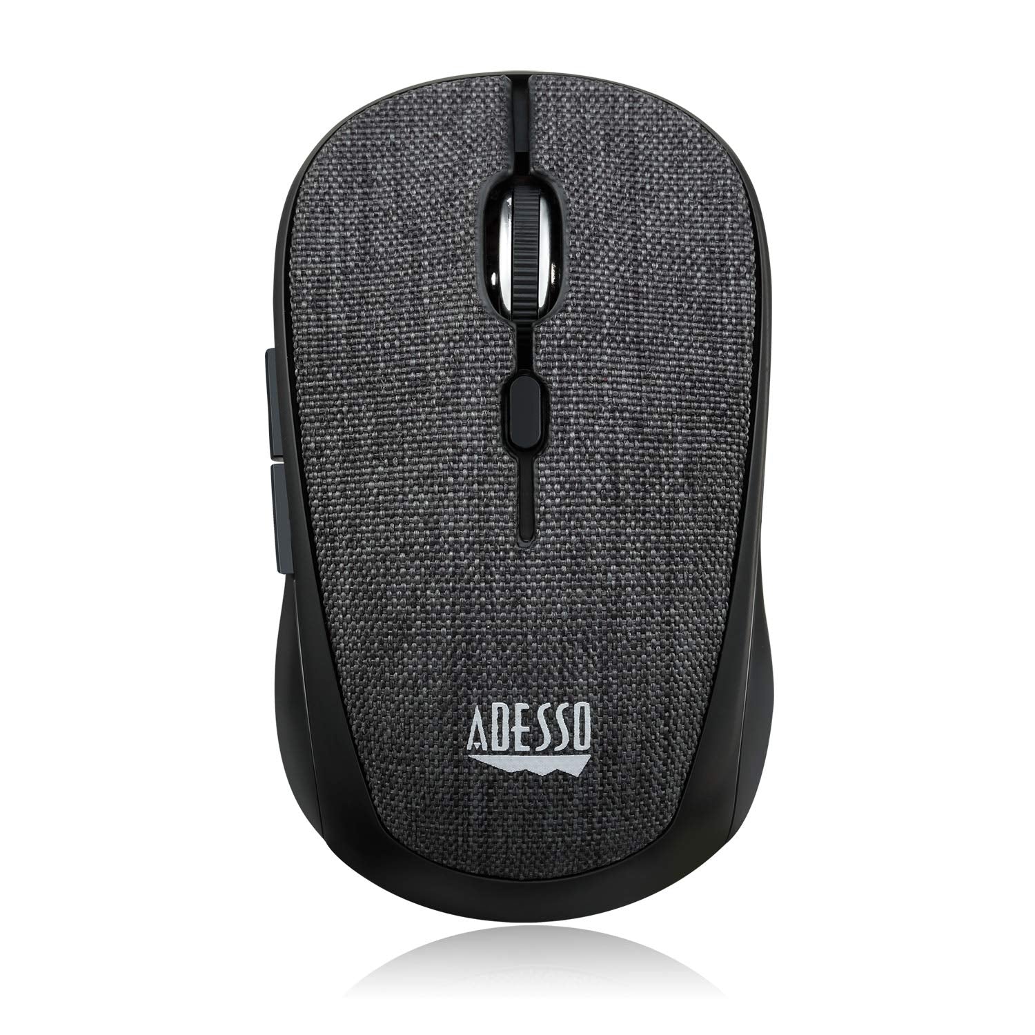 Adesso Imouse S80B 2.4Ghz Fabric Wireless Black Fabric Mini Optical Mouse, 5 Button, Black