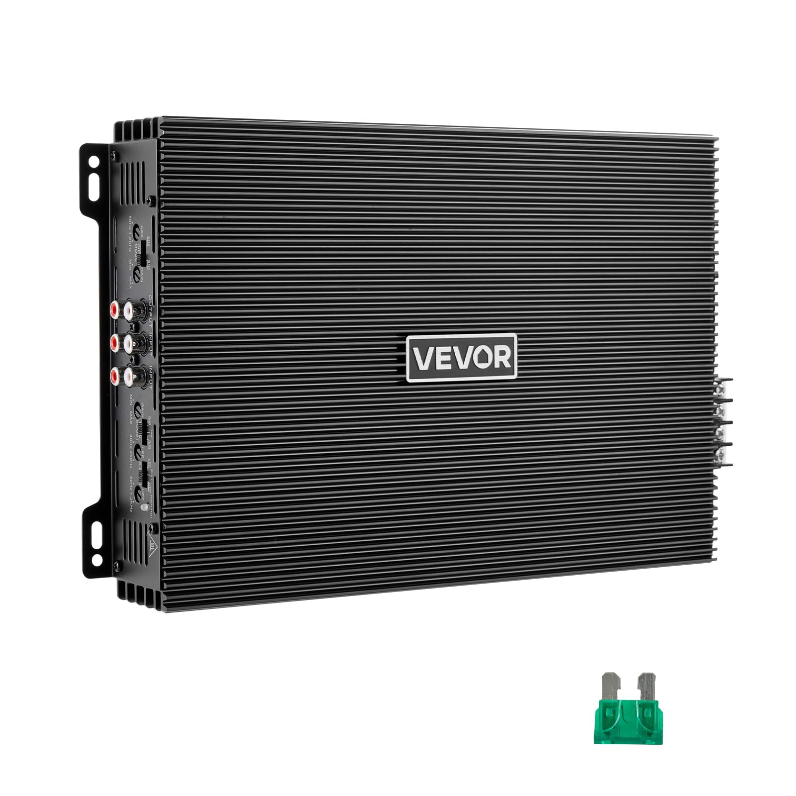 VEVOR 4 Channel Car Audio Amplifier 2 Ohm Stable Bridgeable Class A/B Full Range Amp Max Power 4 x 200W @ 4 Ohm / 4 x 400W @ 2 O