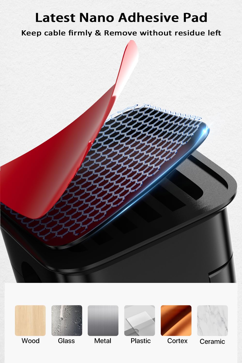 Smofish Cord Organizer, 3 Pack 3 Slot Magnetic Cable Management, Strong Phone Charging Cable Holder Clips, Wire Charger Keeper F