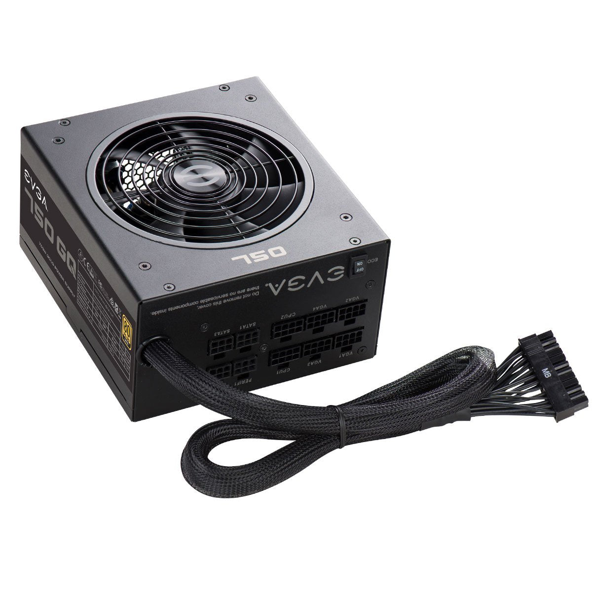 Evga 210 Gq 0750 V1 750 Gq, 80+ Gold 750W, Semi Modular, Evga Eco Mode, 5 Year Warranty, Power Supply, Black