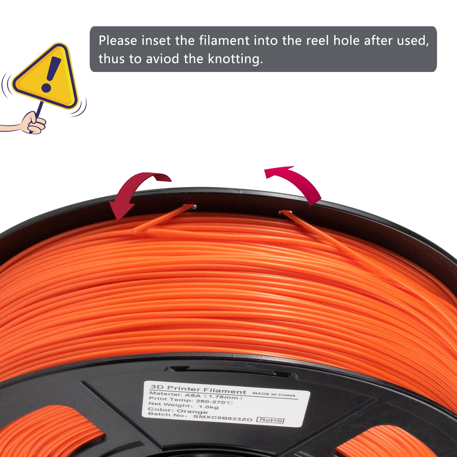 Isanmate Asa Filament 1.75Mm Orange 1Kg, Uv & Weather Resistant 3D Printer Filament Perfect For Outdoor Functional Parts, Dimens