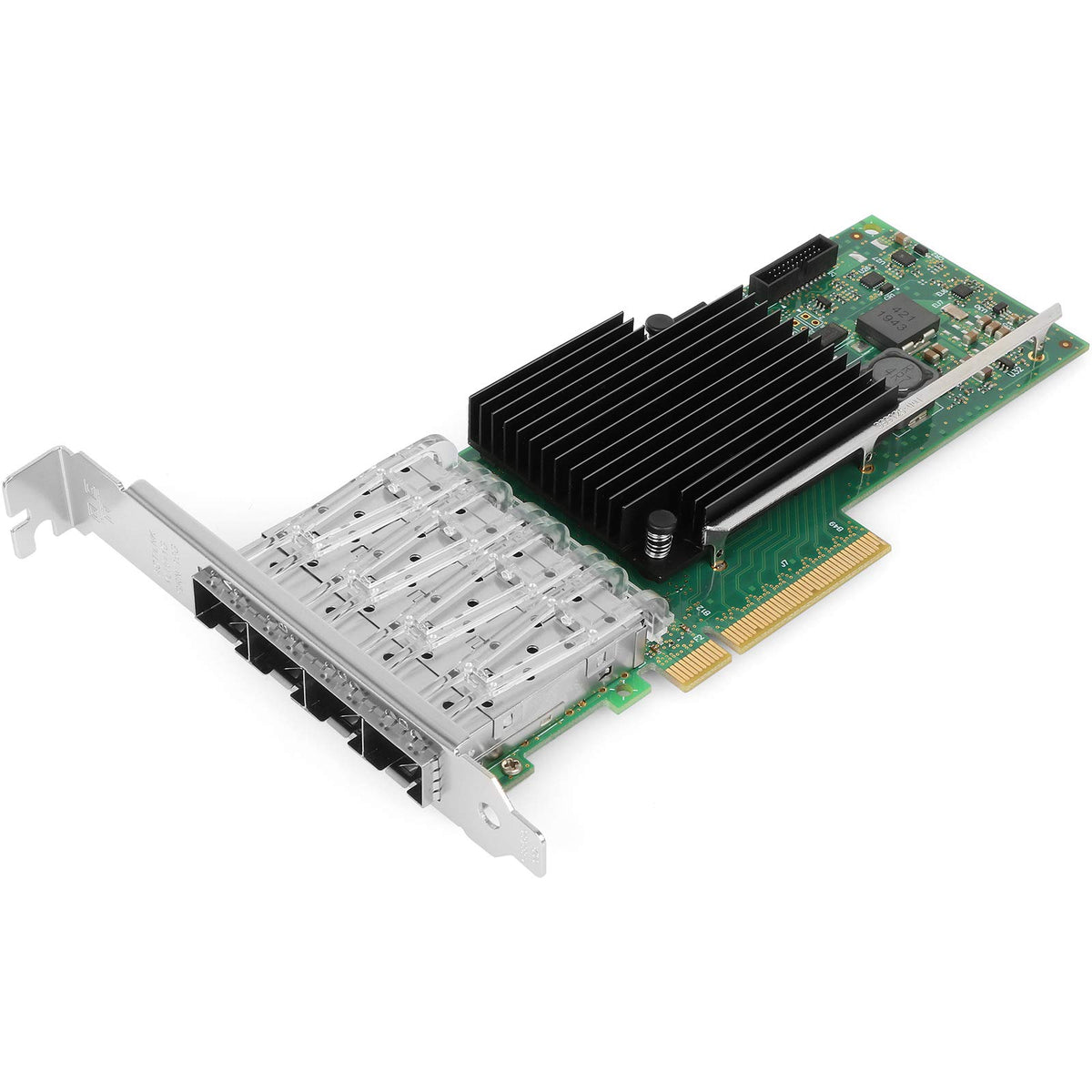 10GbE 4 Port Converged X710-DA4 Network Adapter with Intel XL710BM1 Chipset, Quad SFP+ Port Fiber Server Adapter ISCSI NFS, PCI-