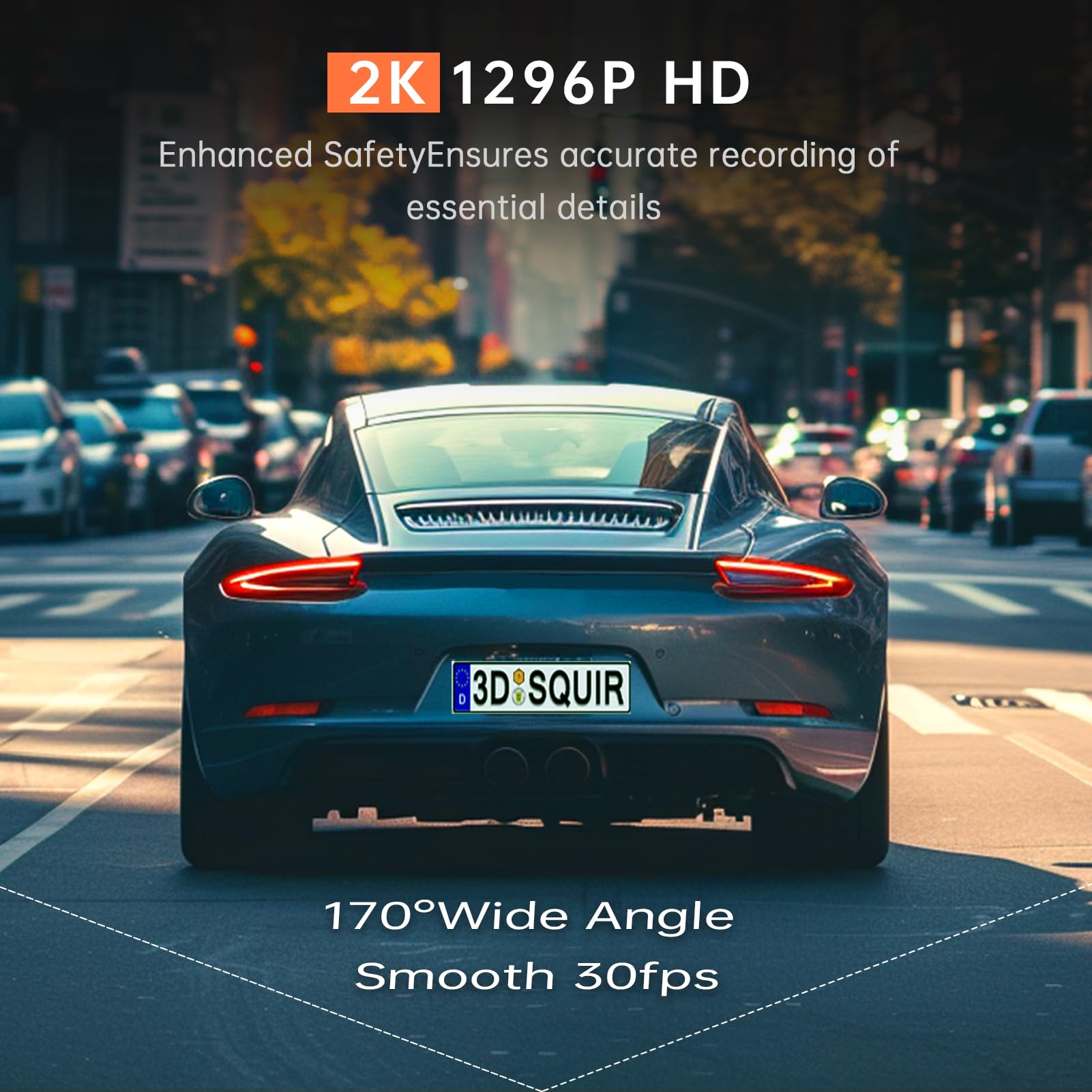 Dash Cam, 1296P Front Dashcam, Veement V300 Wifi Dash Camera For Cars With App, Night Vision, Mini Hidden Single Car Camera, Loo