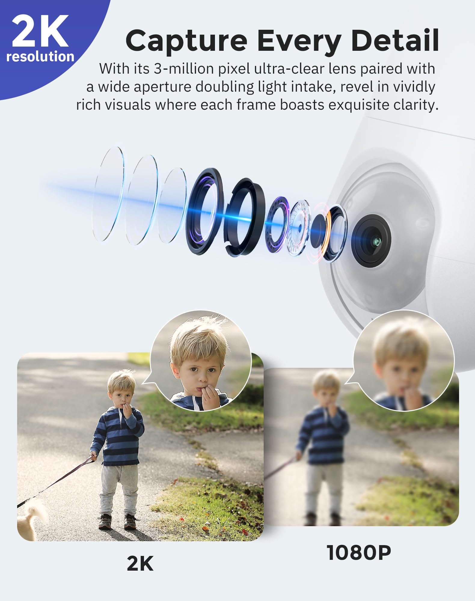 Hugolog 2K Light Bulb Security Cameras Wireless Outdoor 2.4Ghz Cameras For Home Security Indoor With Ai Motion Detection,Clear C