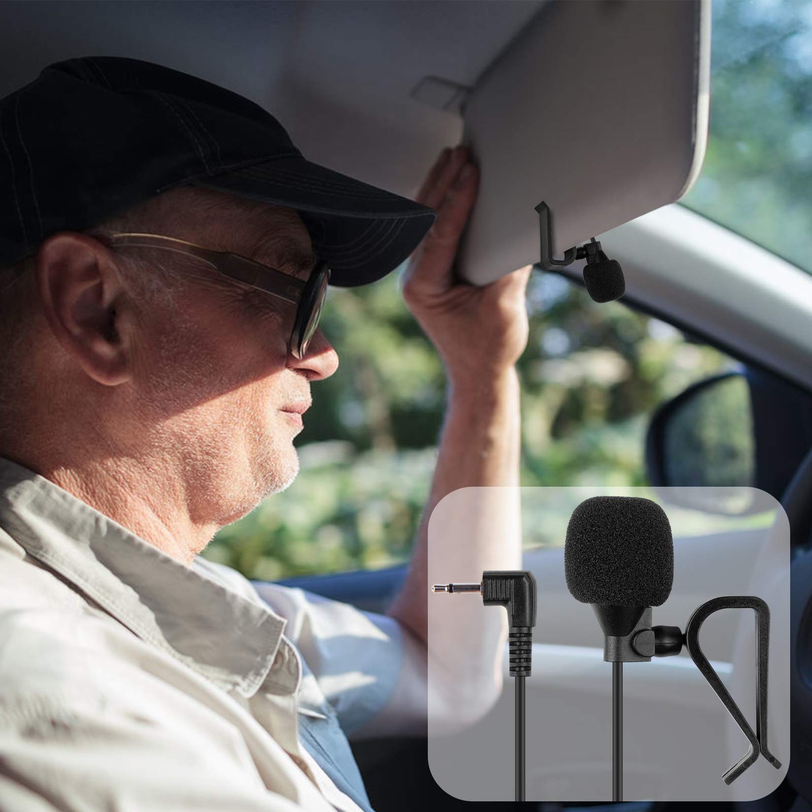 Weishan Pionee Microphone For Car Radio, 2.5Mm Car External Mic Replacement For Pioneer Vehicle Enabled Stereo Radio Gps Dvd Hea