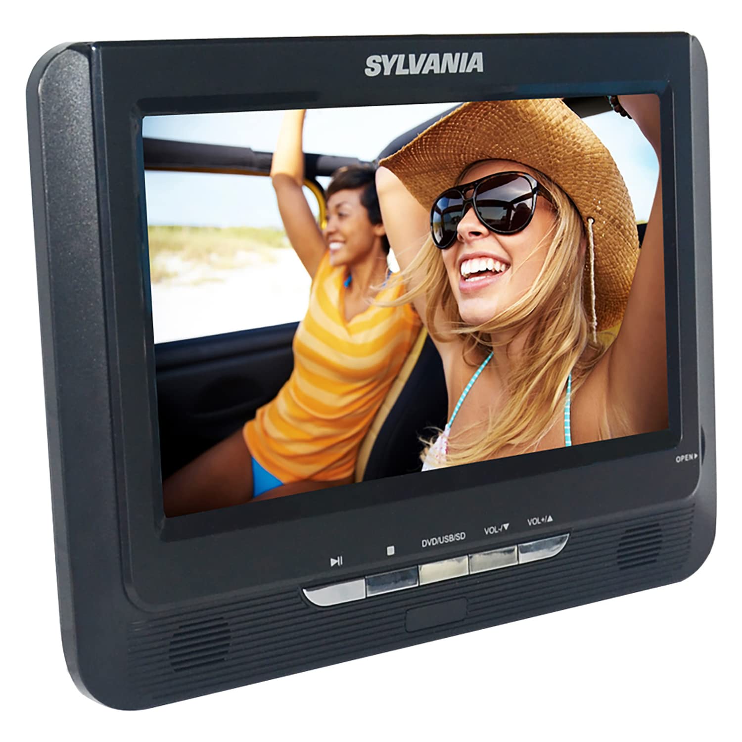 Sylvania Sdvd9960 C 9 In. Portable Dual Screen Standard Dvd And Media Player With 2 Pairs Of Earphones And Remote