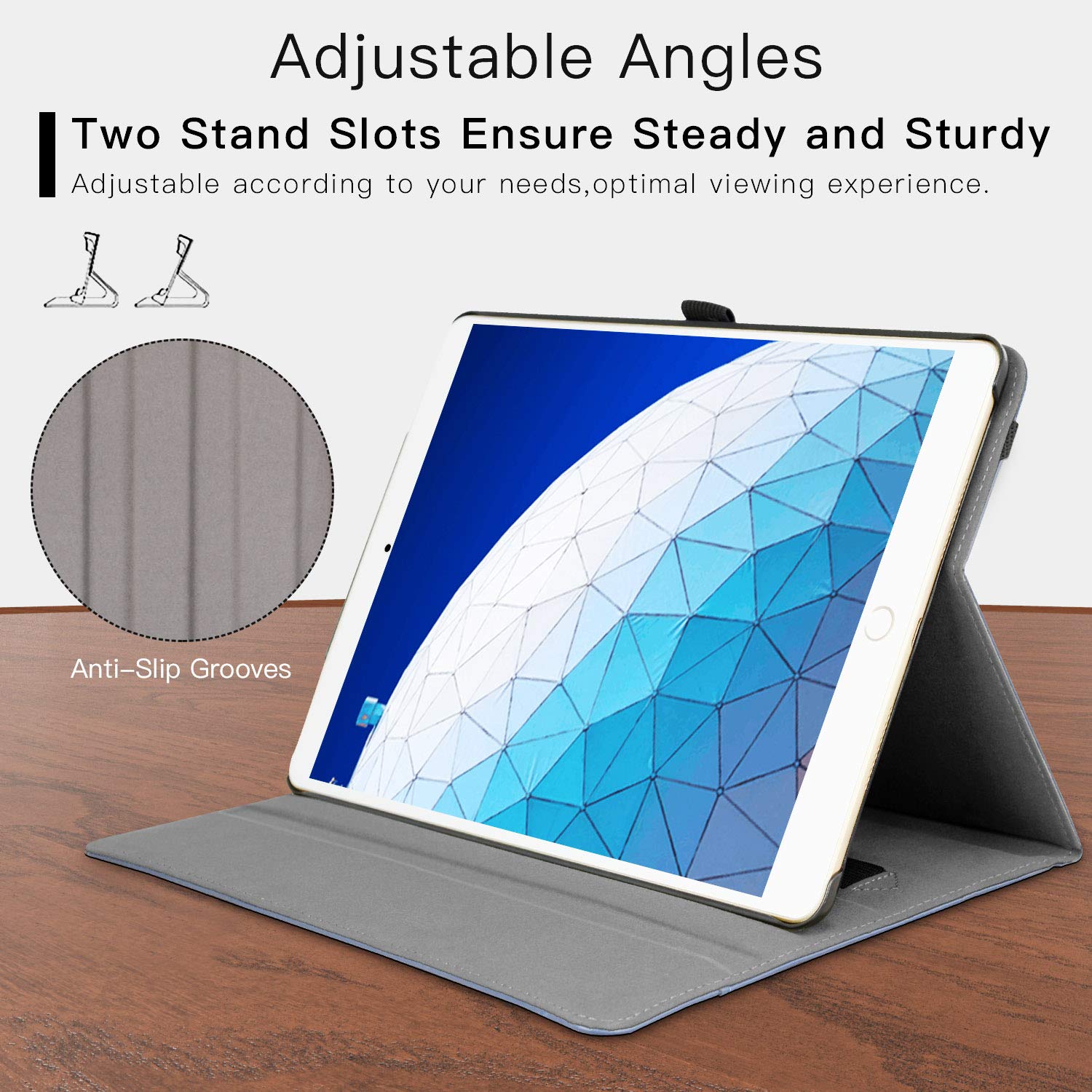 Ztotopcases For Ipad Air 3Rd Generation 2019/Ipad Pro 10.5 Inch 2017, Premium Pu Leather Business Folding Stand Folio Cover With