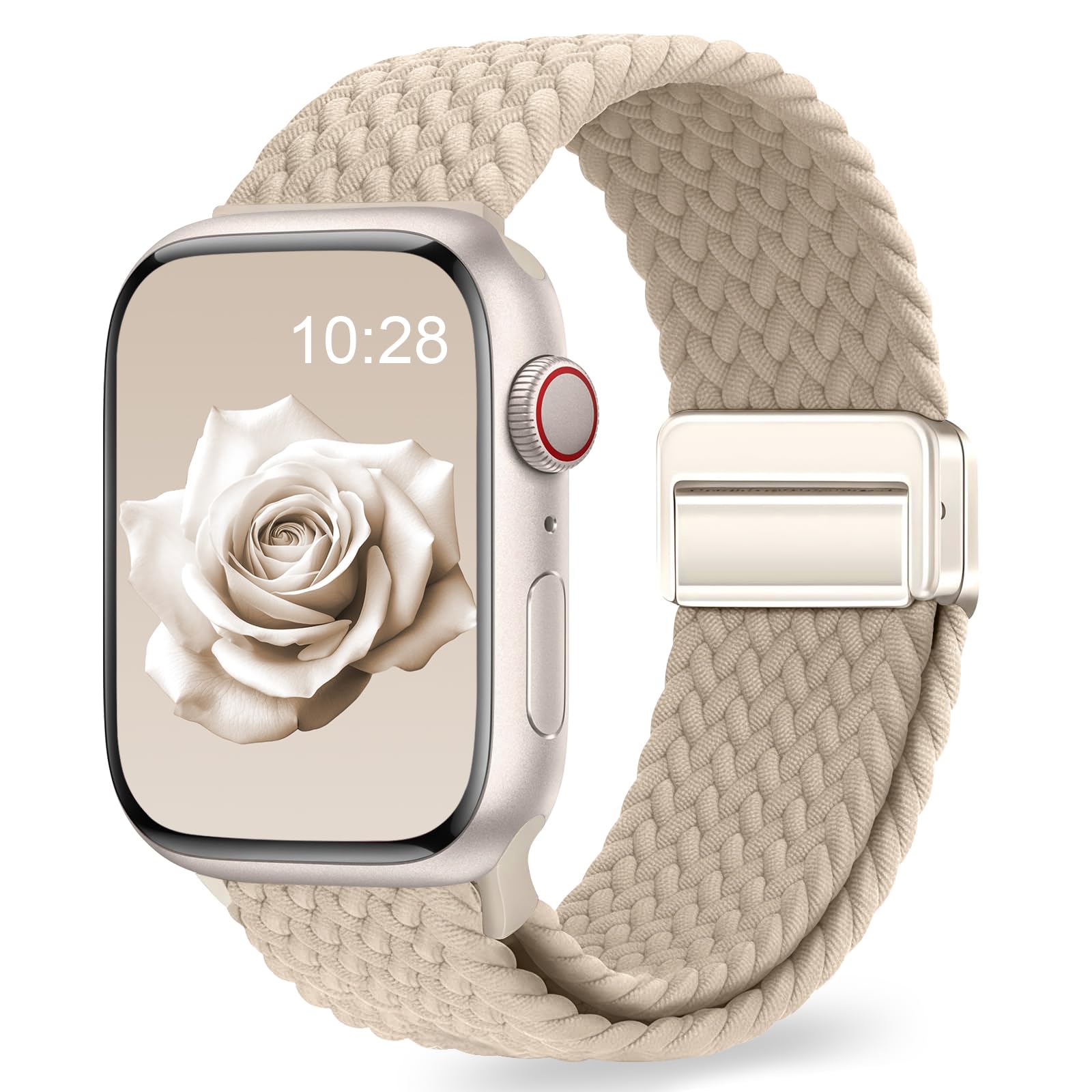 EVIE BAND Braided Stretchy Loop Compatible with Apple Watch Band for Women Men 38mm 40mm 41mm 42mm 44mm 45mm 49mm - Sport Nylon 