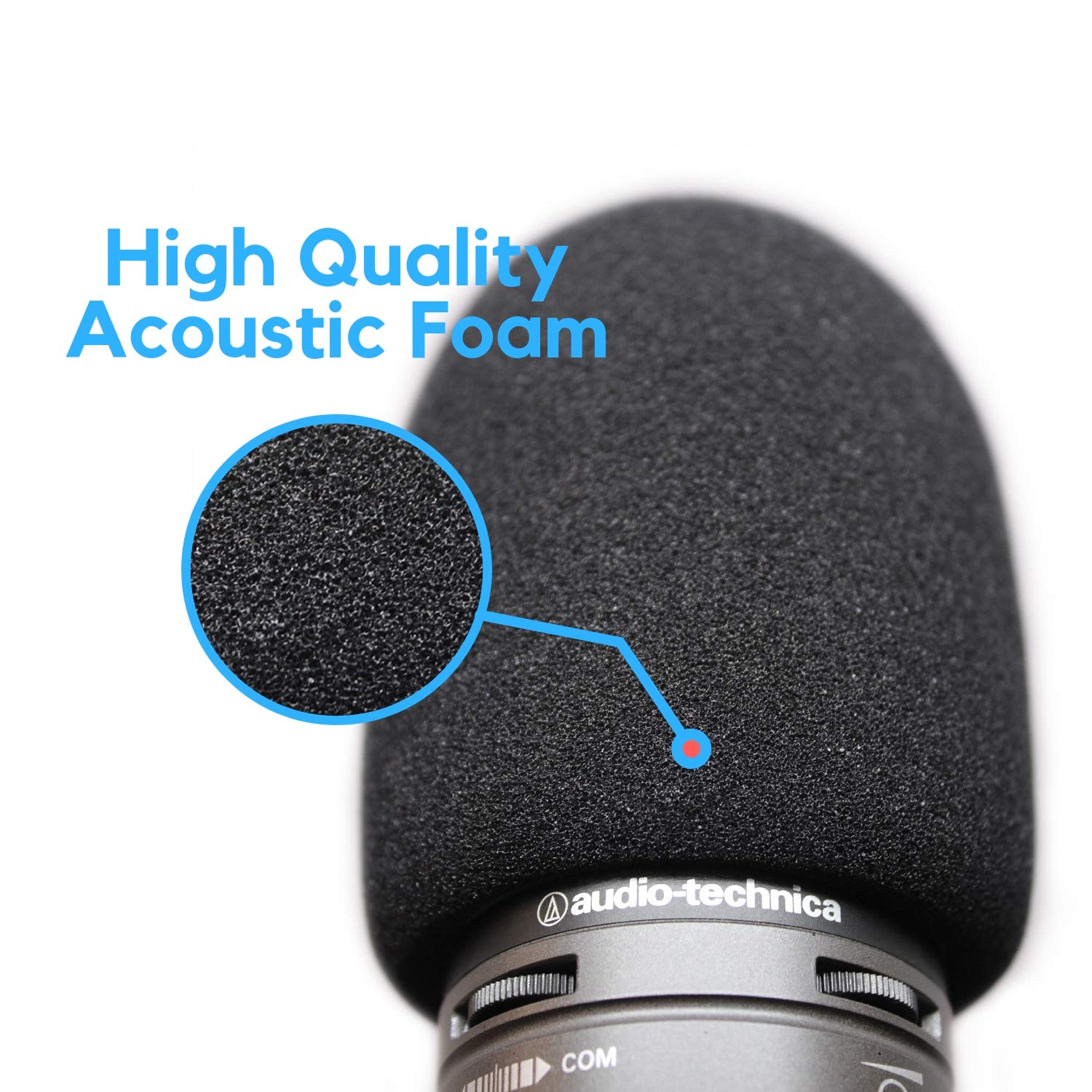 At2020 Foam Windscreen With Shock Mount By Vocalbeat   Mount Made From Quality Materials To Eliminate Vibrations   Acoustic Foam