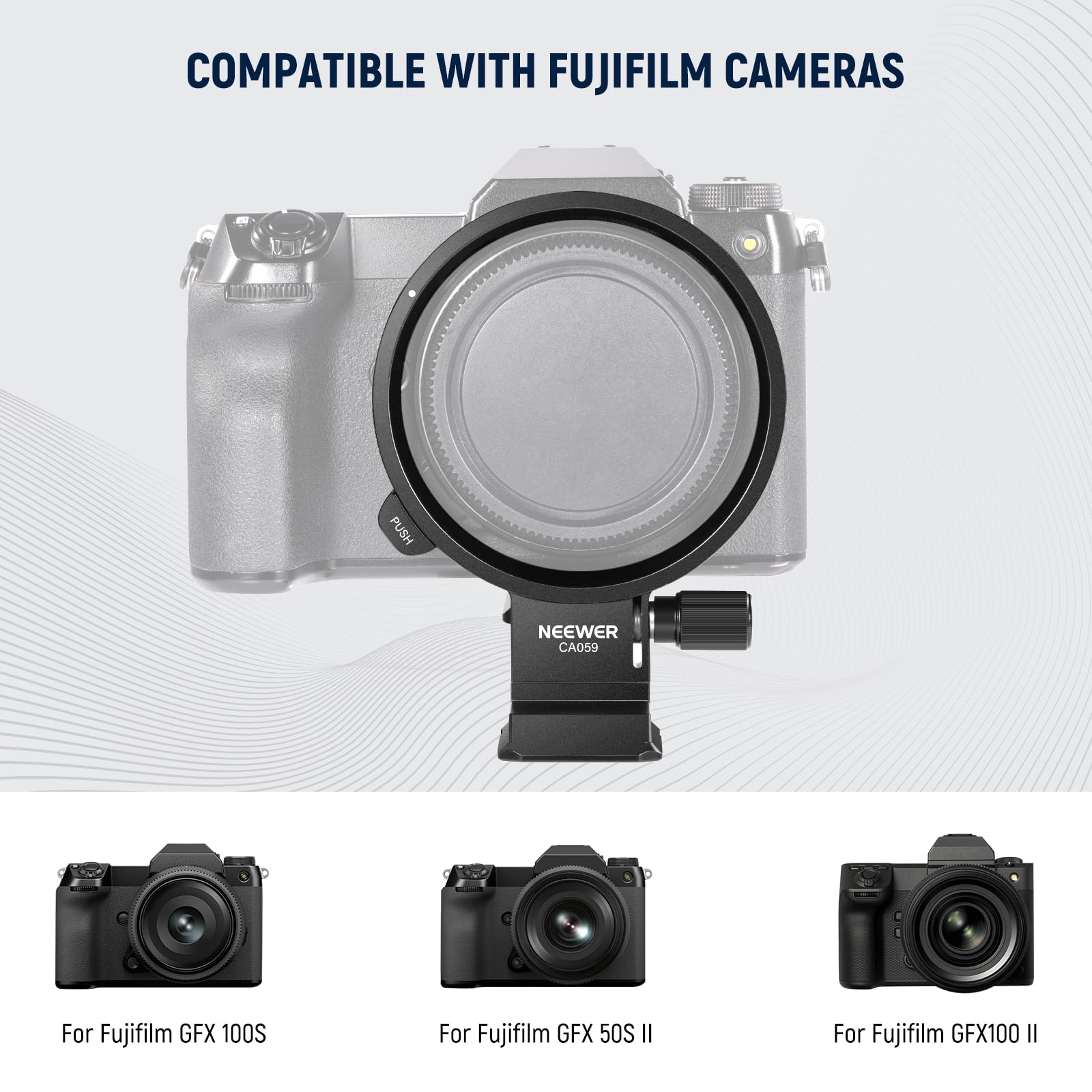 Neewer Rotatable Collar Mount Plate For Fujifilm Gfx100 Ii 100S 50S Ii, Fast Horizontal To Vertical Camera Tripod Lens Mount Rin