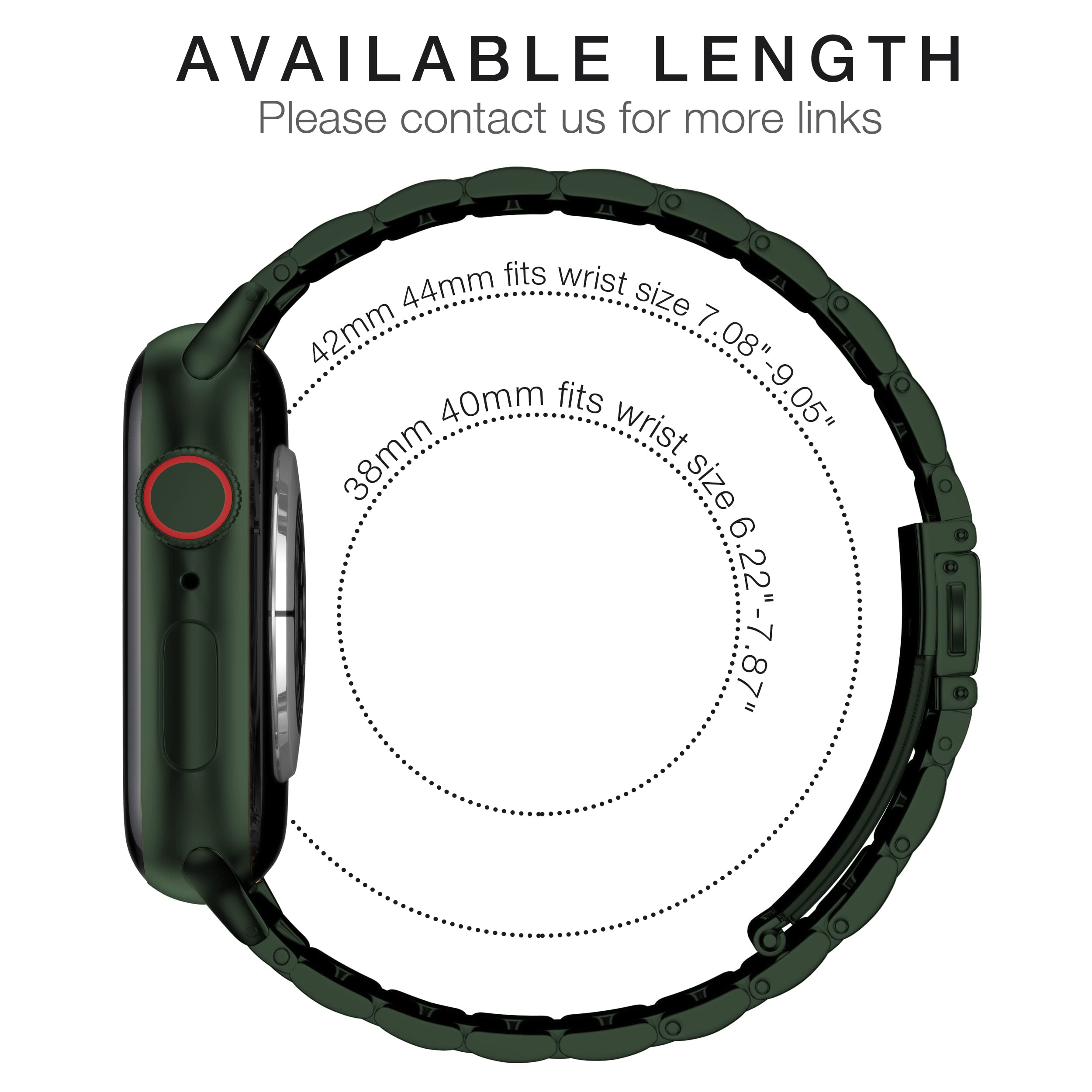 Epuly Stainless Steel Apple Watch Band, 42Mm 49Mm Compatible, Adjustable Length, Easy Installation, Luxury Design