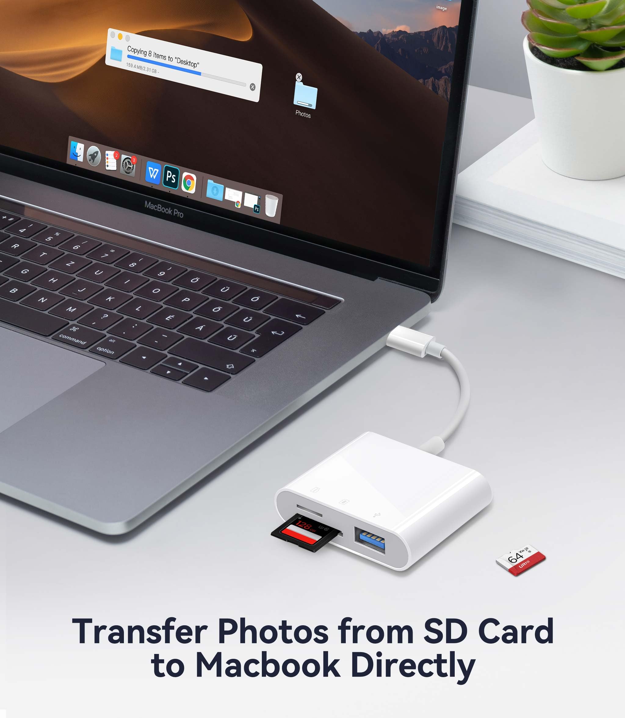 Sd Card Reader Usb C, Wnxsload Memory Card Reader Fortf Sd Micro Sd Sd Cards, Usb C Type C Sd Adapter Compatible With Iphone 15,