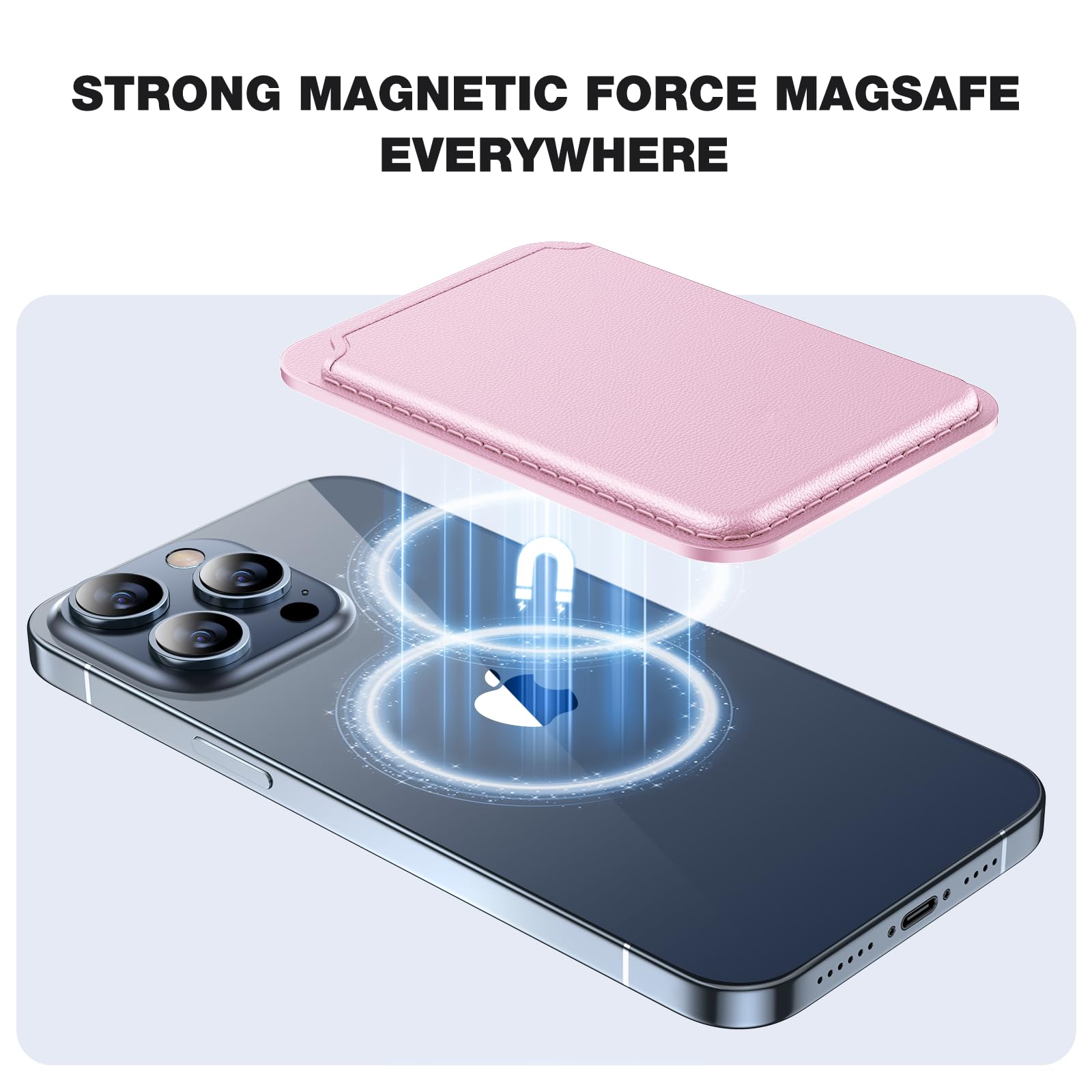 Miracase For Magsafe Wallet, Magnetic Card Wallet Holder, Compatible With Magsafe Wallet, 3 Card Holder, For Iphone 15/14/13/12