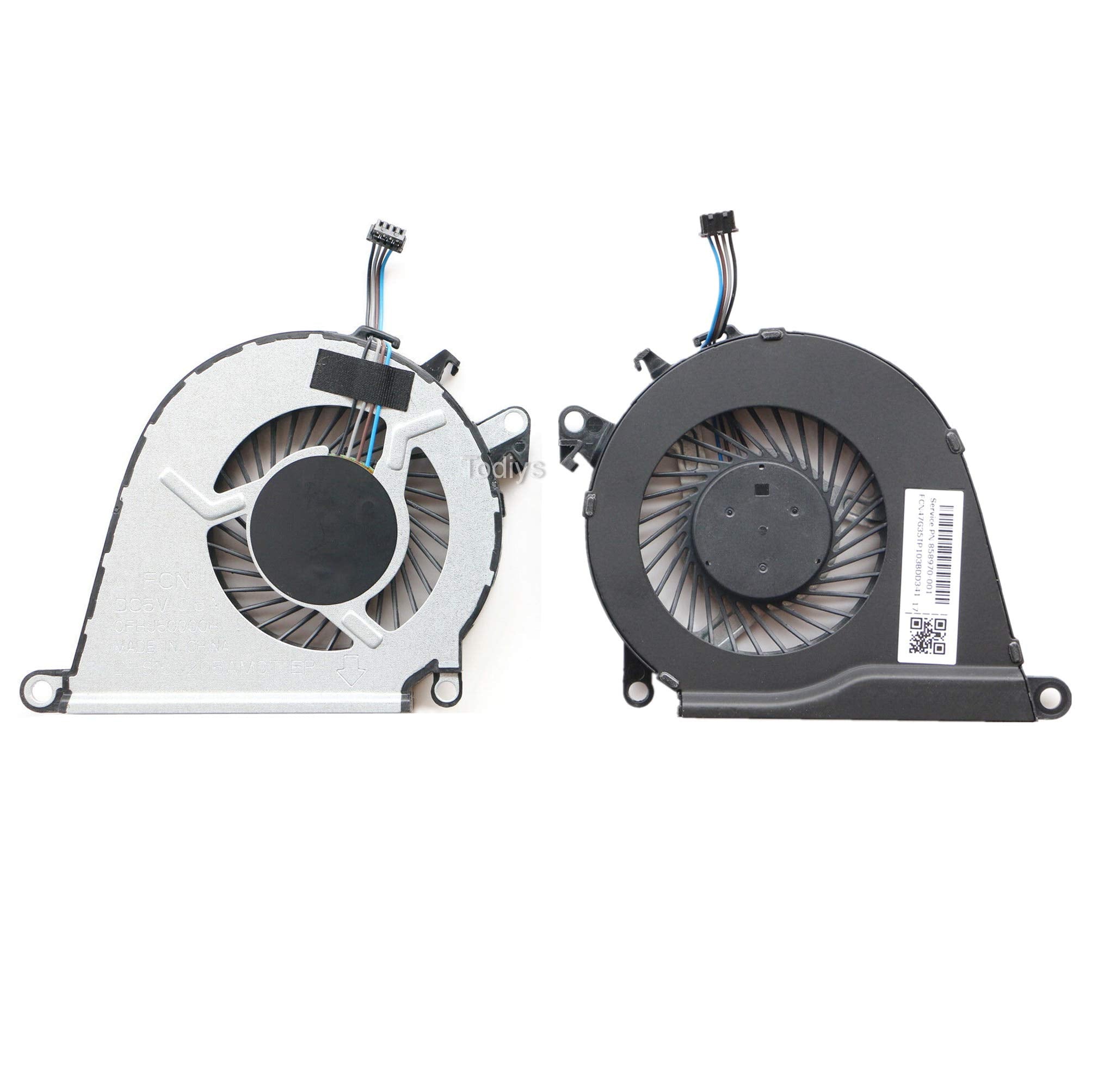 CPU Cooling Fan Replacement for HP Omen 15-AX Pavilion 15-BC Series 15-AX013DX 15-AX039NR 15-AX210NR 15-AX250WM 15-AX043DX 15-BC
