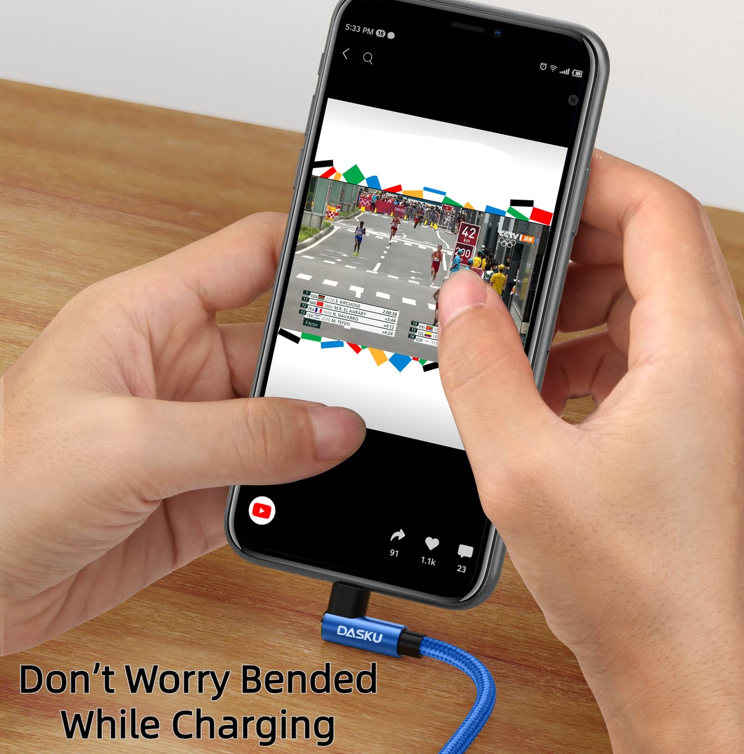 90 Degree Iphone Charger 10Ft 2Pack [Mfi Certified] Usb Lightning Cable 10 Foot Right Angle Nylon Braided Apple Charging Cord Co