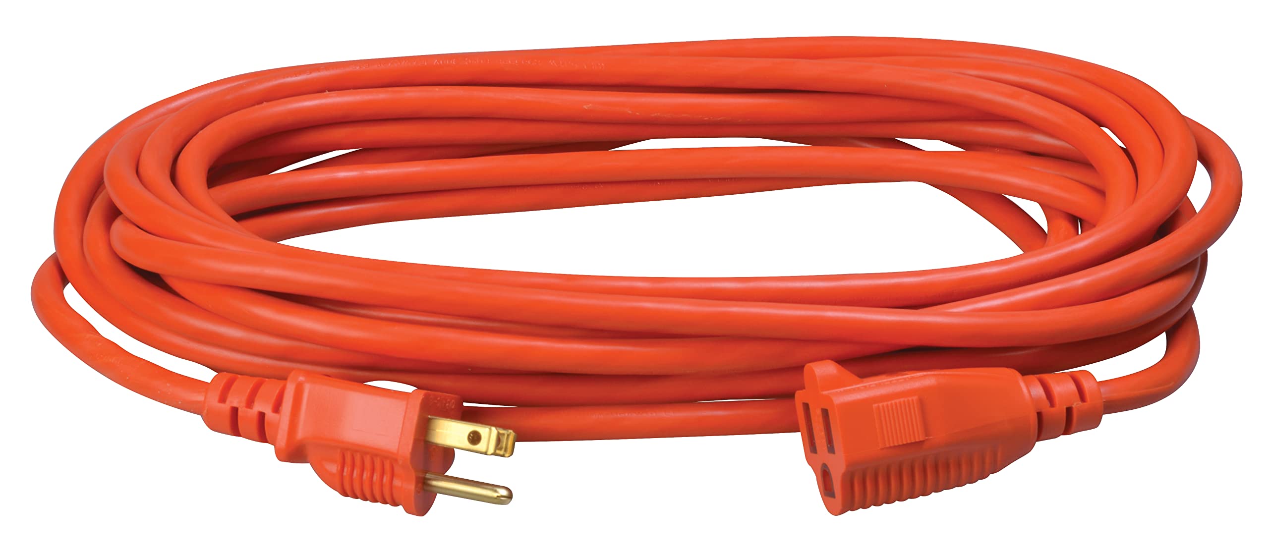 Southwire 2307Sw Vinyl Outdoor Extension Cord In Orange With 3 Prong Plug (25 Feet, 16/3 Gauge)