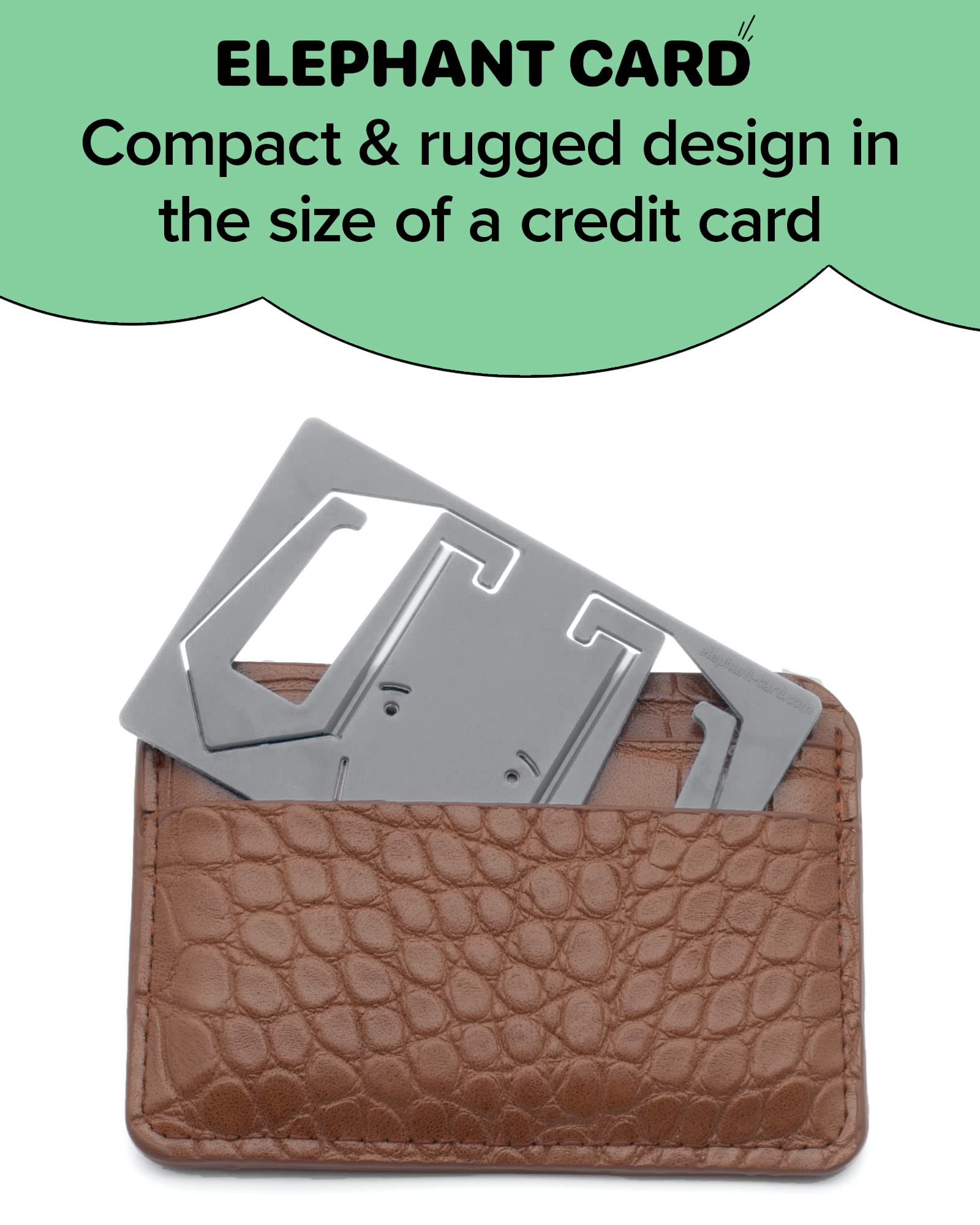 Elephant Card Iphone Holder In Credit Card Size   Continuity Camera Mount   Attach To Apple Laptop   Phone As Webcam (Gray)