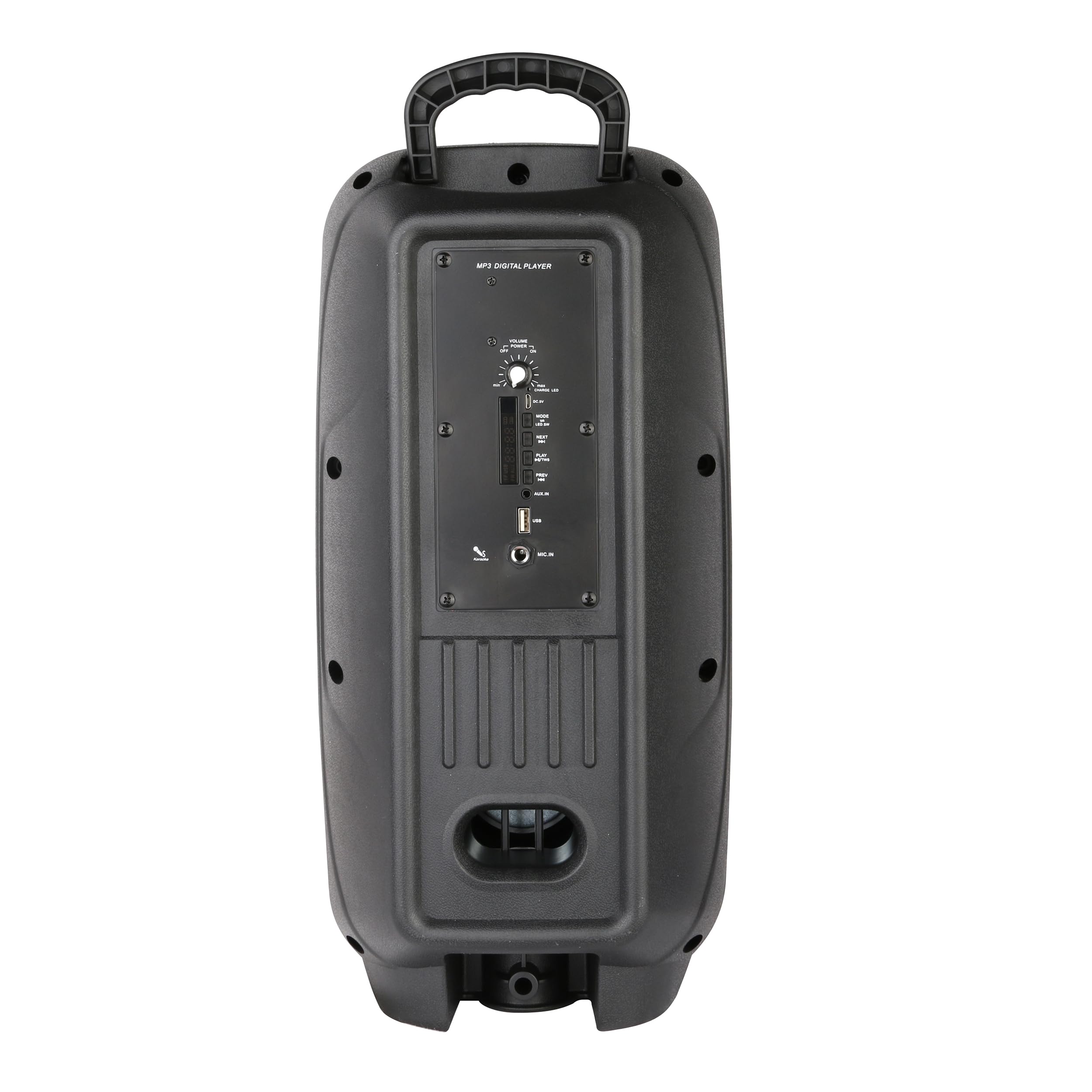 Qfx Pbx 8008Sm Tws Bluetooth 8� Woofers Rechargeable Portable Speakers With Ac Adapter And Microphone,Black