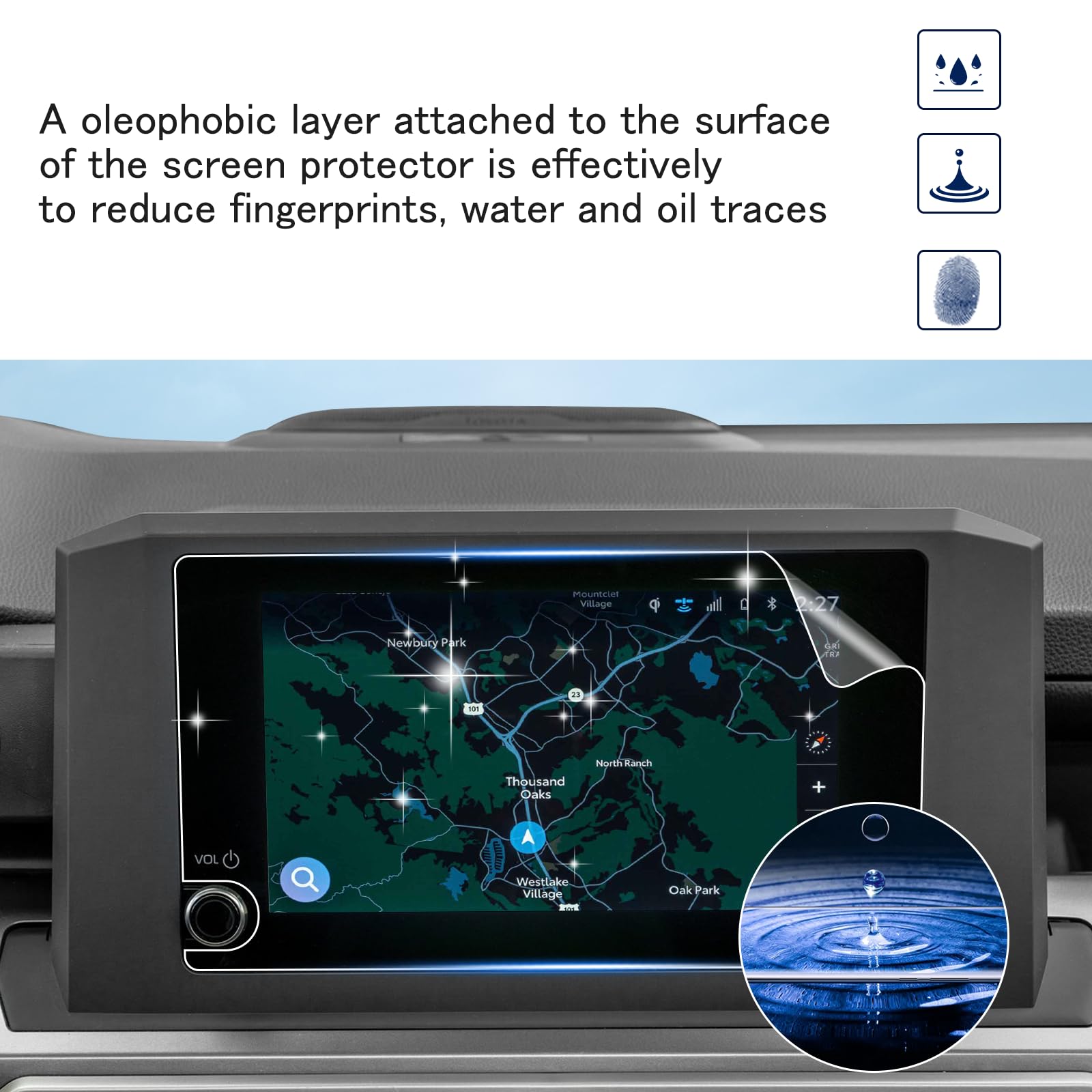 Shaohao For 2024 Toyota Tacoma Screen Protector Compatible With Toyota Tacoma Accessories 2024 Tacoma Sr/Sr5/Trd Prerunner/Trd Sport/Trd Off Road 8 In Audio Touchscreen Hd Clear Screen Protector 2Pcs